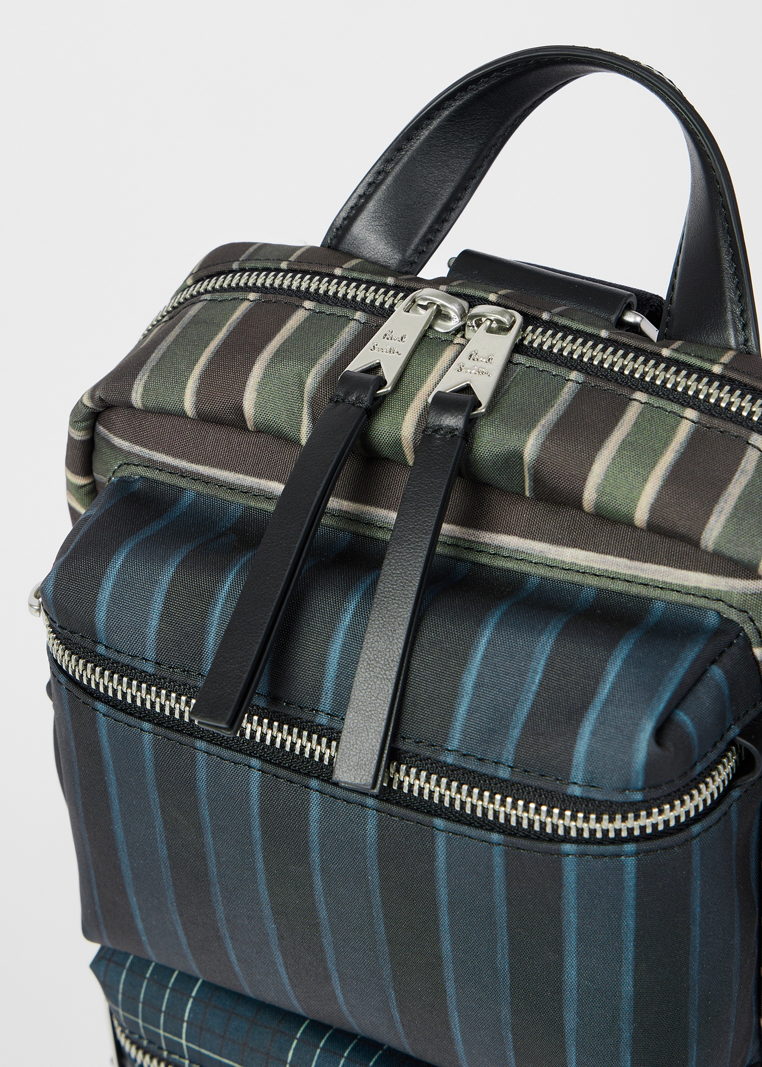 Multicolour Mixed Check and Stripe Sling Bag - 4