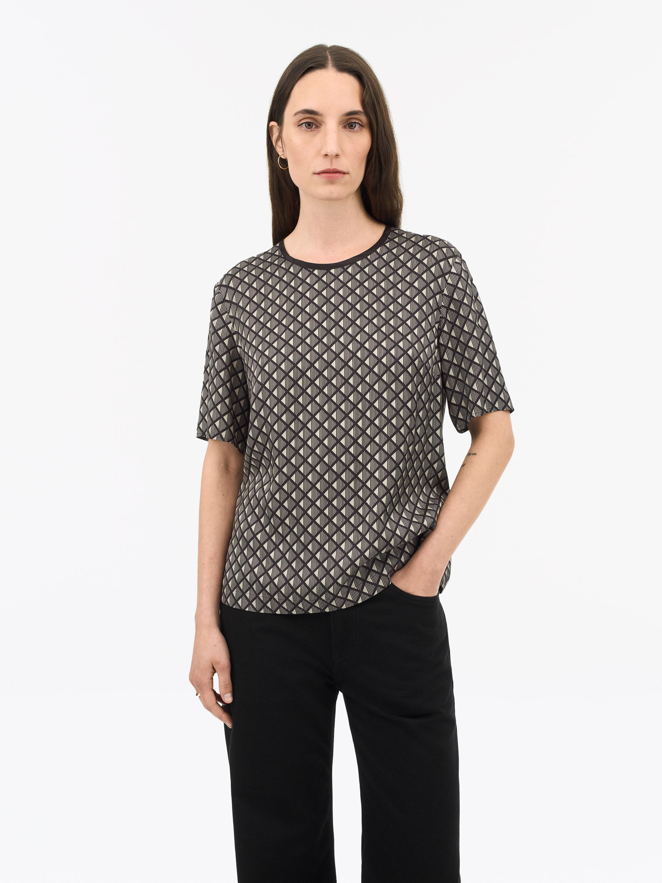 Robyn Draped Printed Blouse - 2