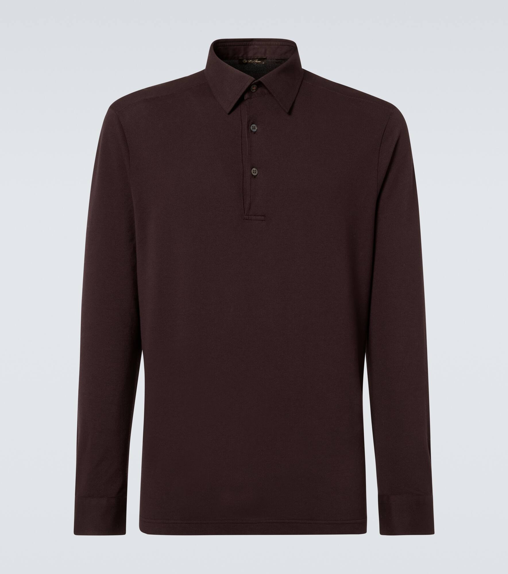 Cotton piqué polo shirt - 1