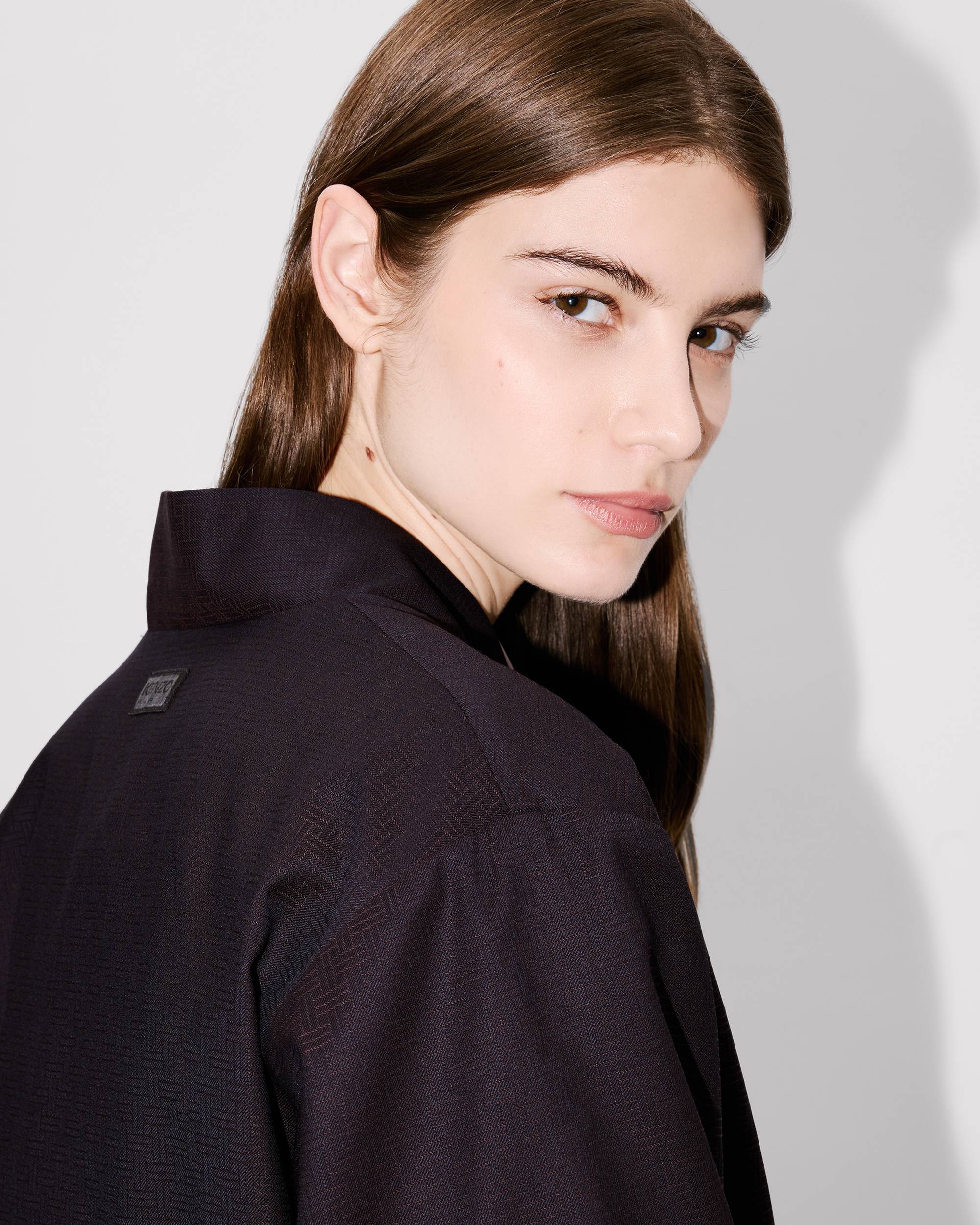 'KENZO Weave' kimono jacket in wool jacquard - 6