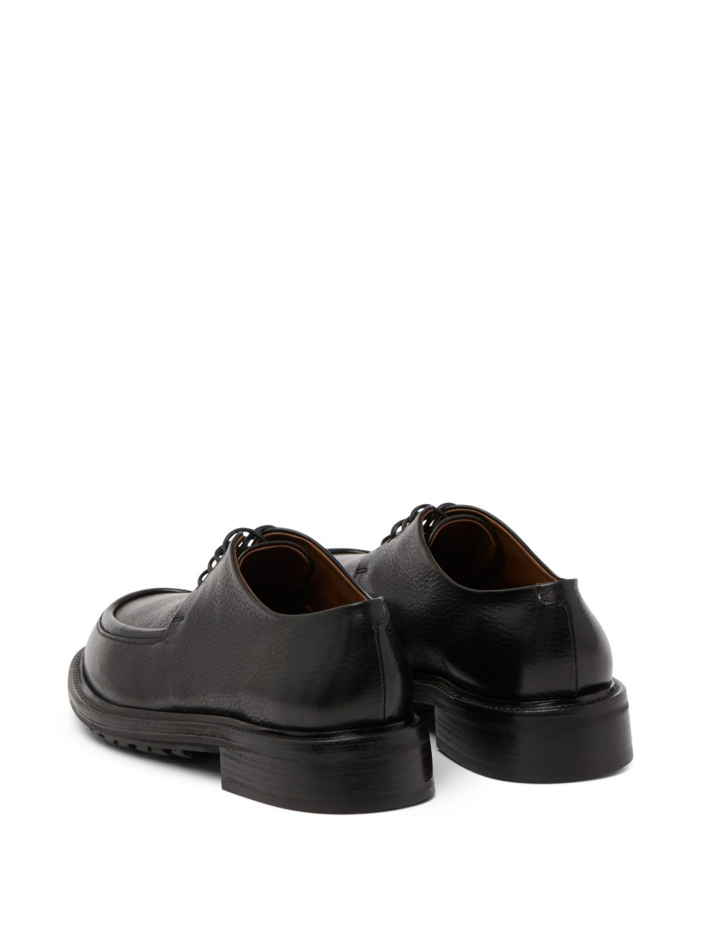 leather lace-up derby shoes - 3