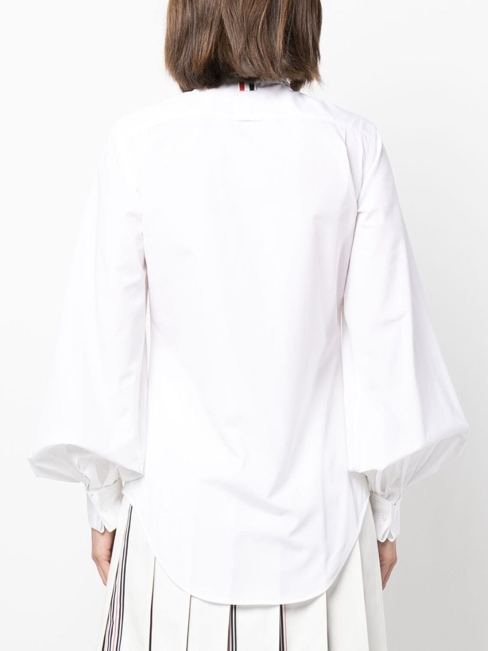 oversized-bow poplin cotton shirt - 4