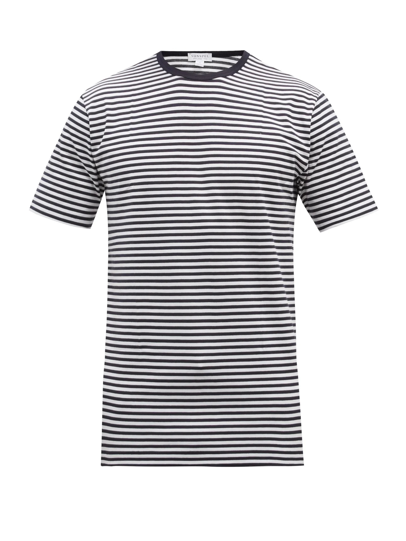 Striped cotton-jersey T-shirt - 1