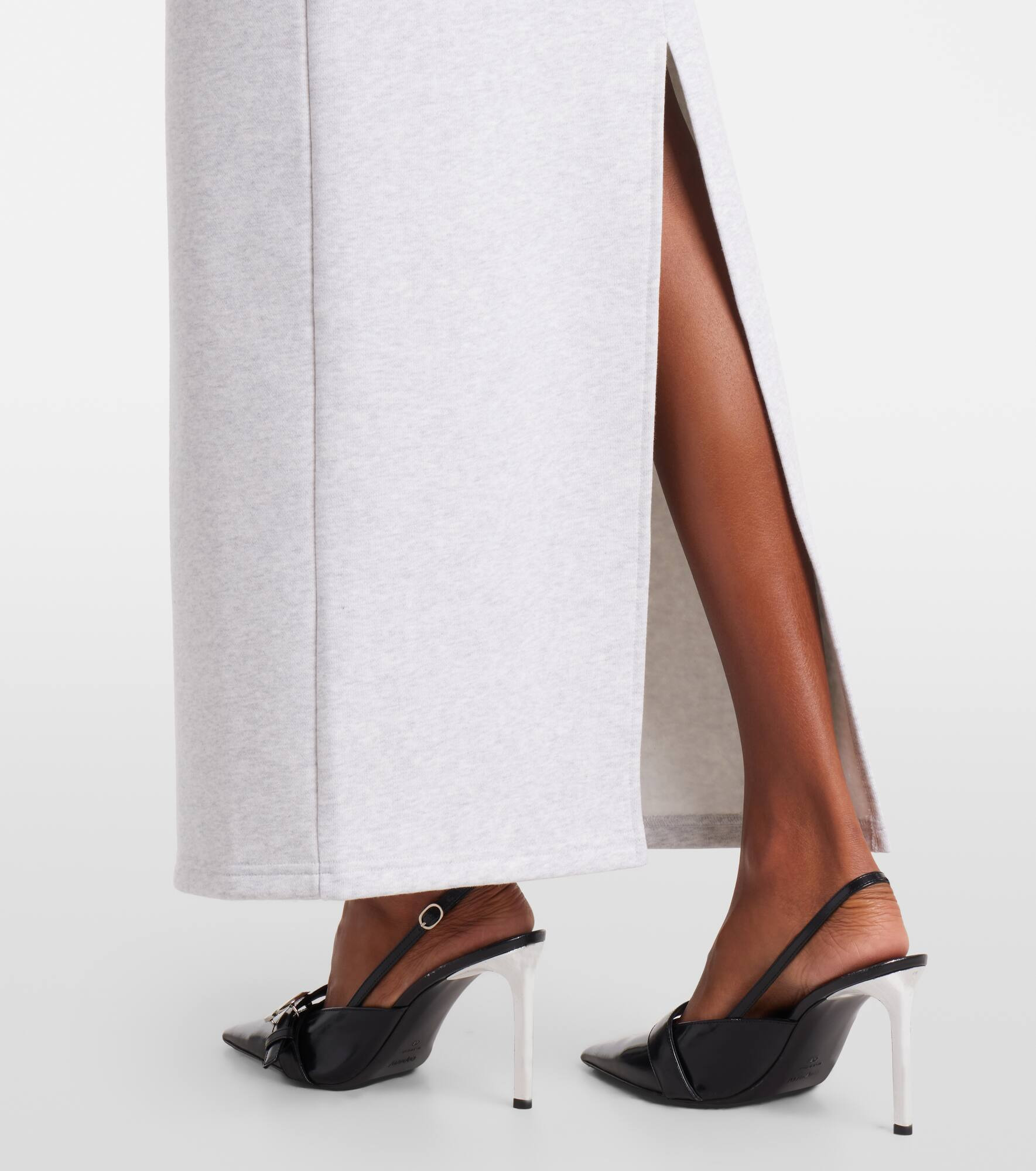 Cotton-blend maxi skirt - 5