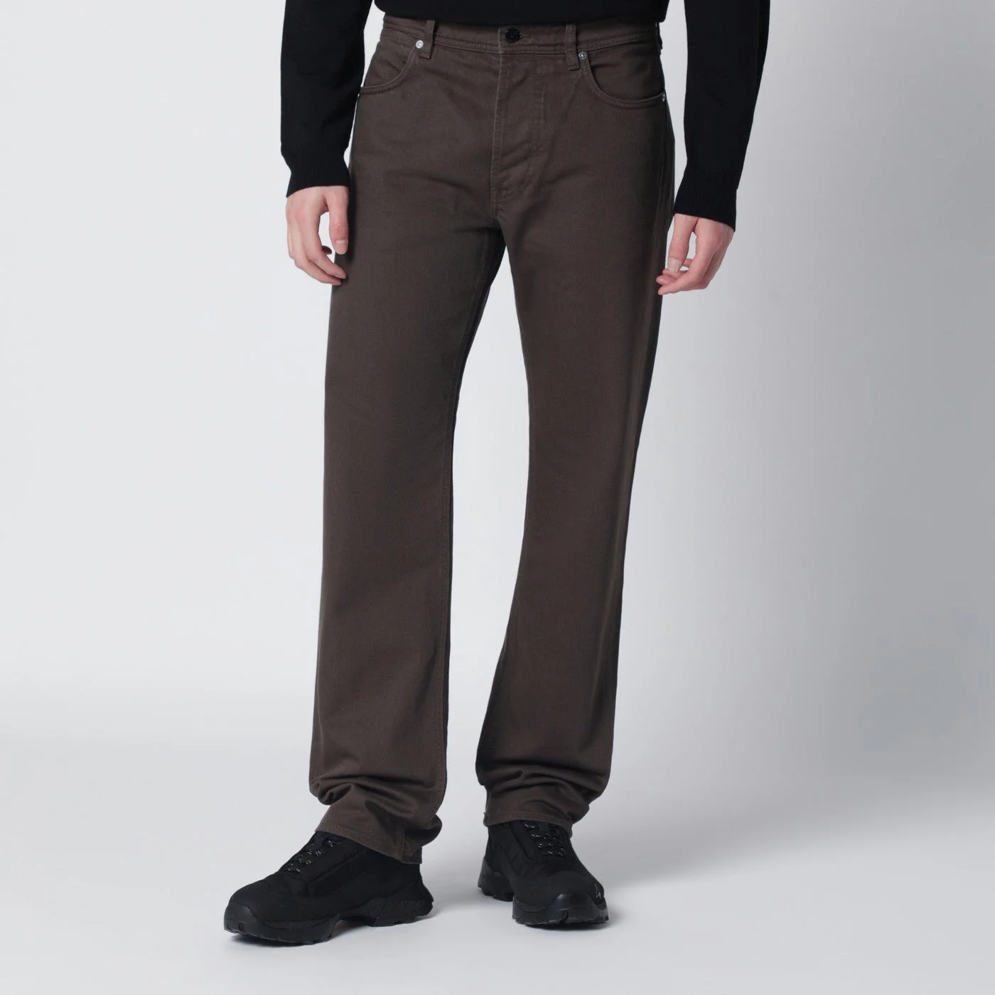 Brown regular-fit jeans - 1