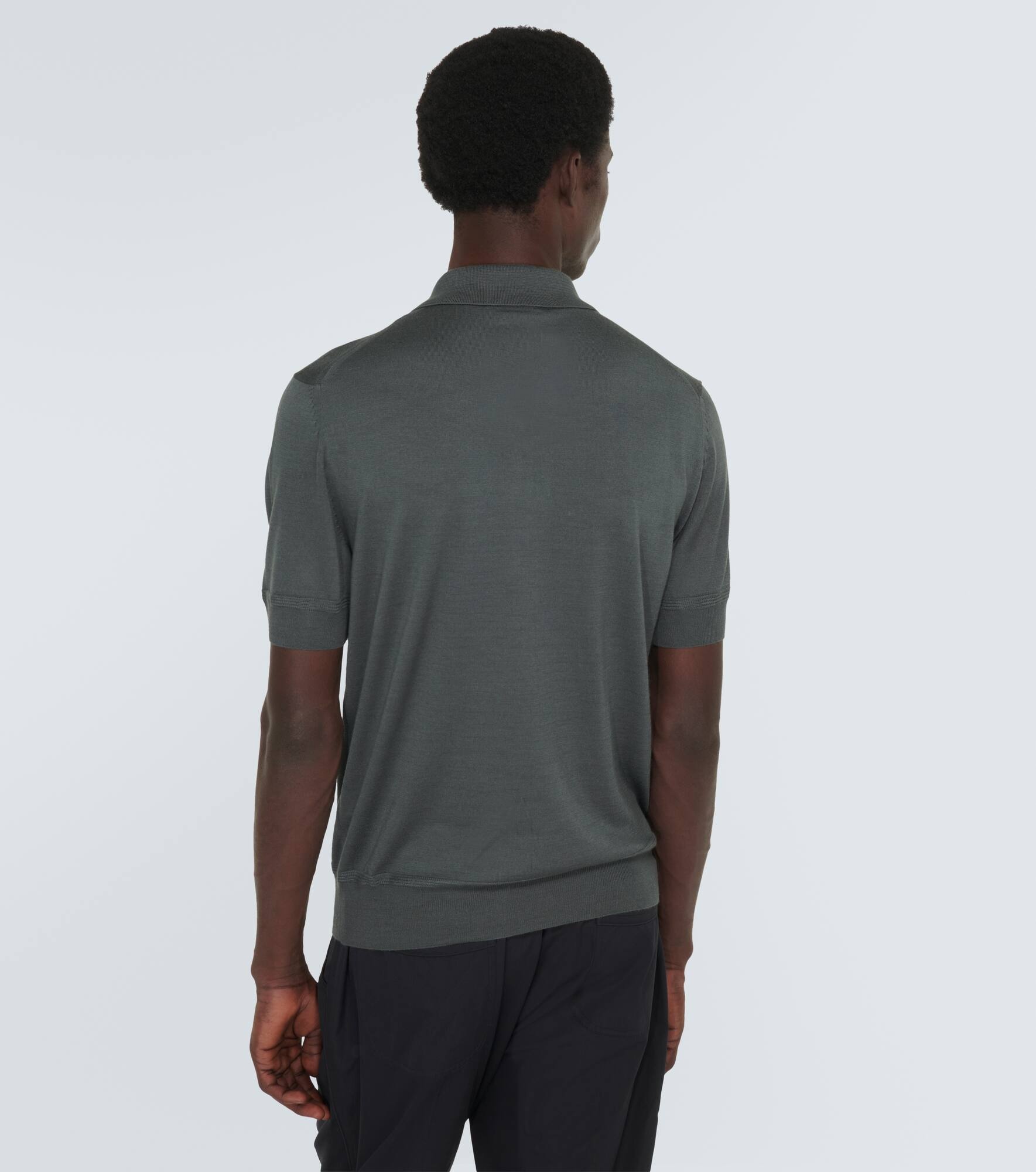 Cashmere and silk polo shirt - 4