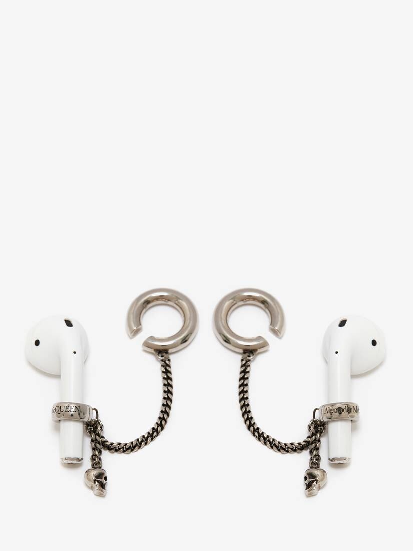Men's Airpods Chain in Antique Silver - 2