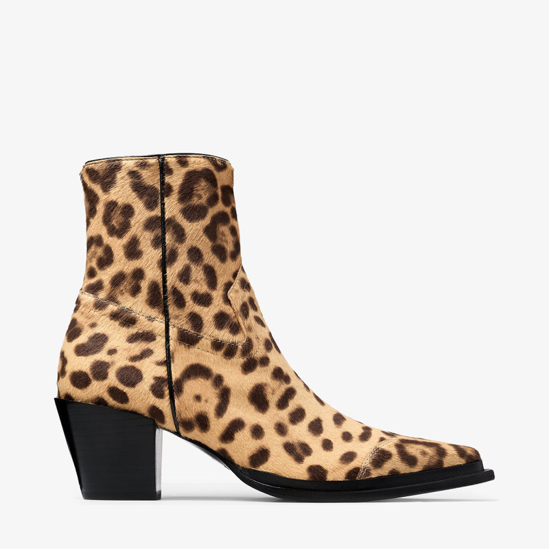 Cece Anke Boot 60 Natural Leopard Print Pony Ankle Boots 1