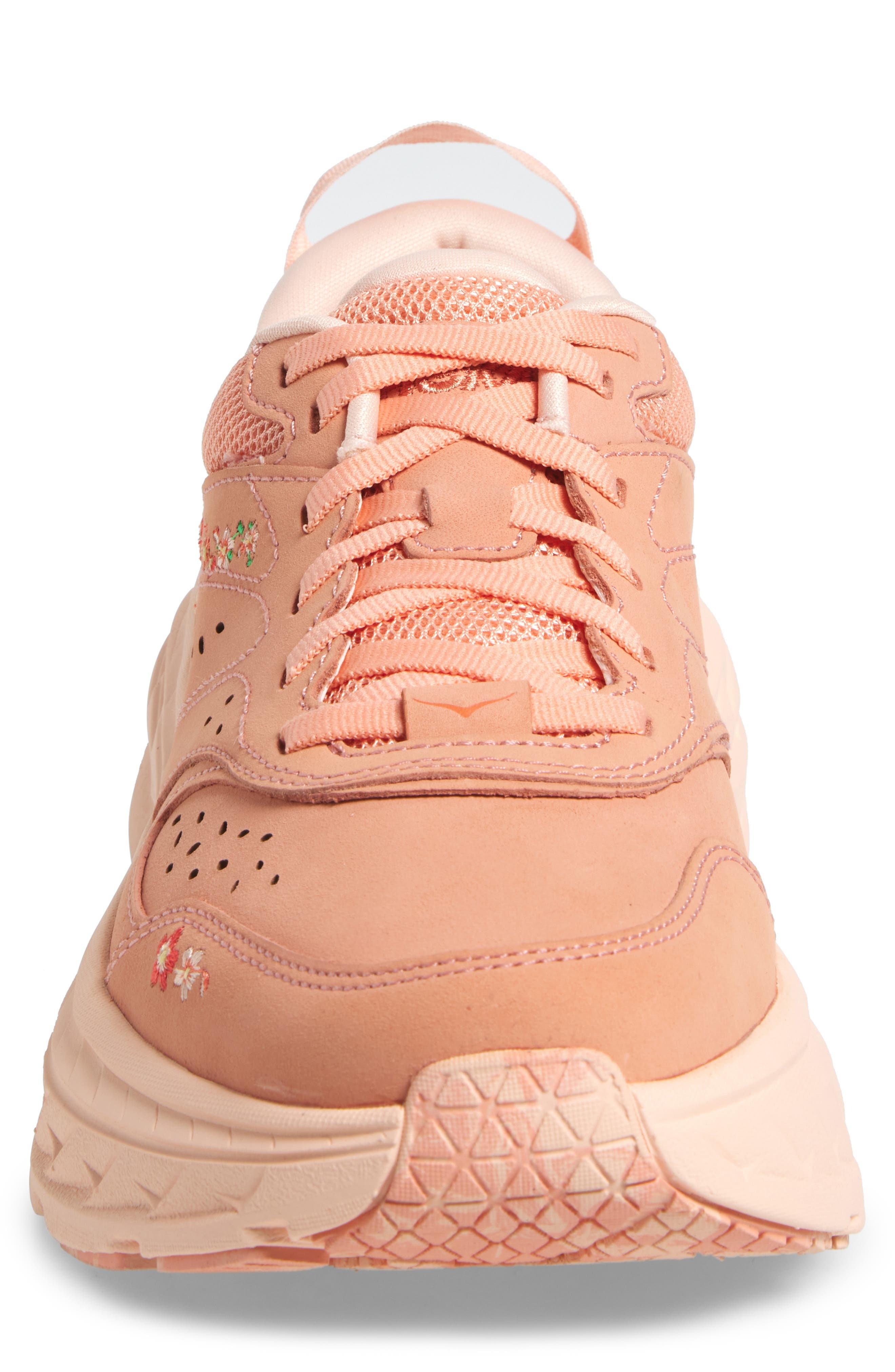 HOKA Gender Inclusive Vibrant Bloom Bondi L BP Sneaker in Dry Clay /Dawn Light at Nordstrom - 4