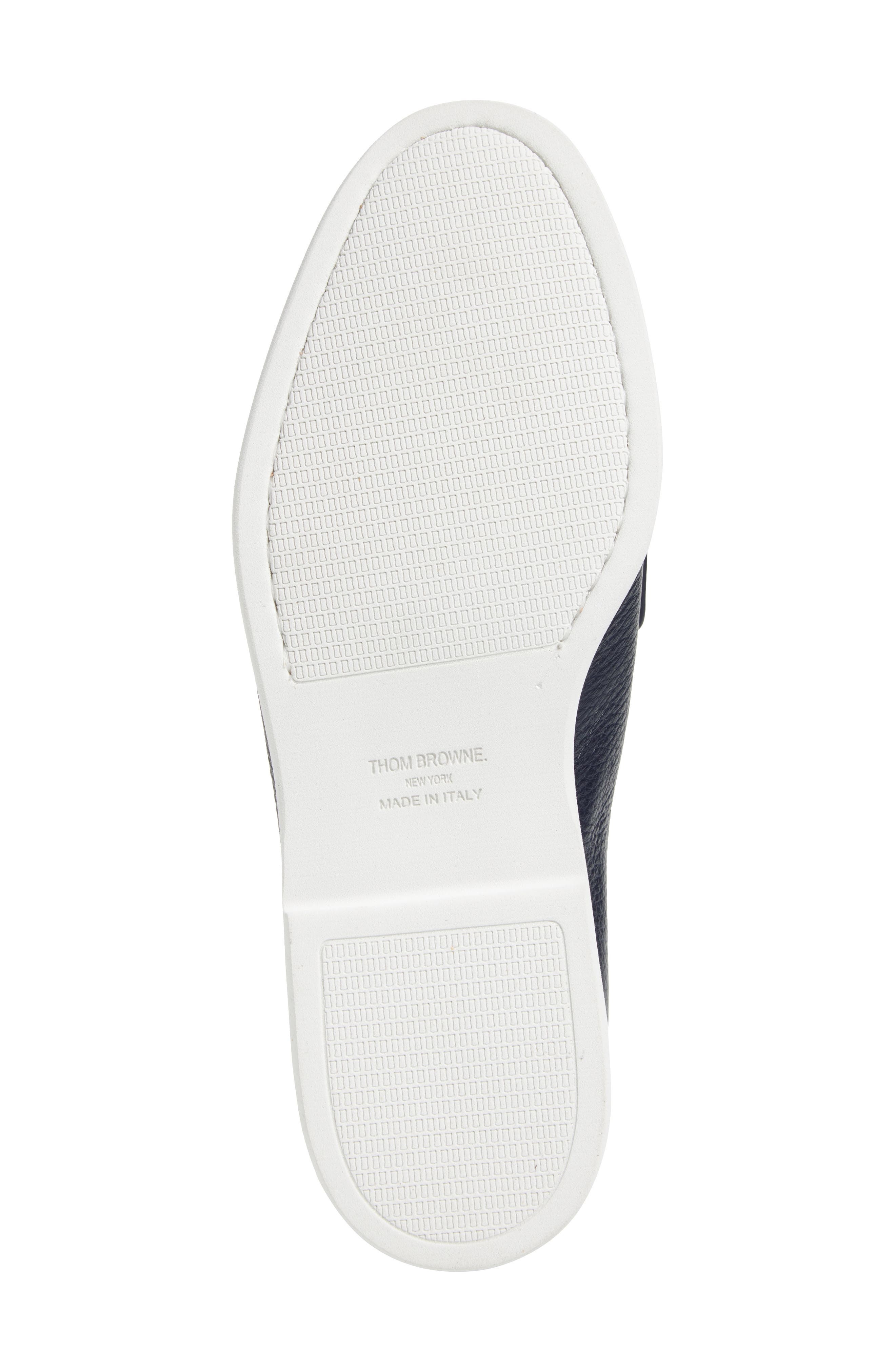 Thom Browne Varsity Square Toe Penny Loafer in Navy at Nordstrom - 6