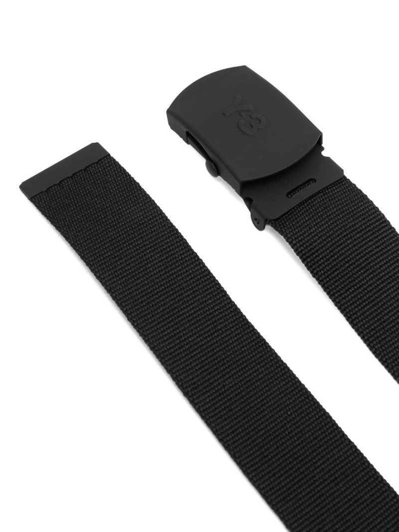 Y-3 logo-embossed belt outlook