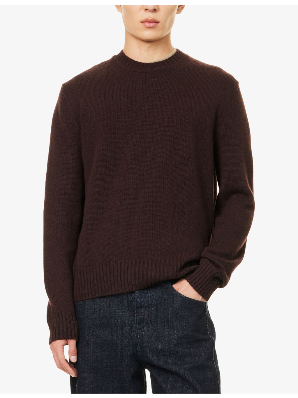 Crewneck Ribbed Cashmere-Knit Jumper - 3
