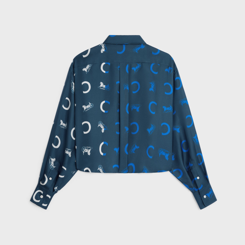 CELINE cropped shirt IN silk twill outlook