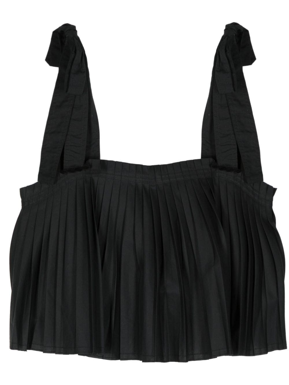 pleated cropped tank top - 1