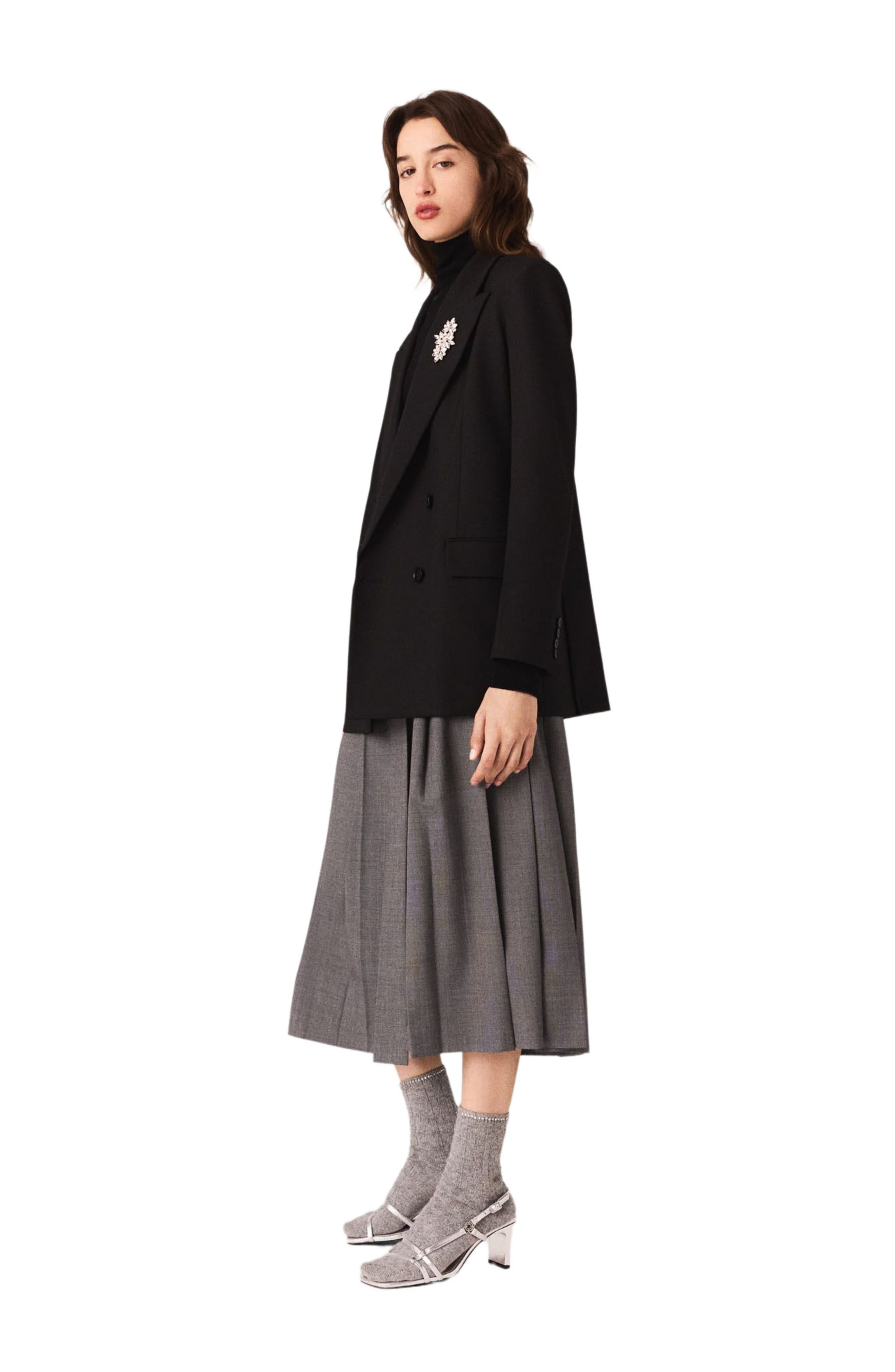 maje Double-breasted jacket in Black at Nordstrom - 3