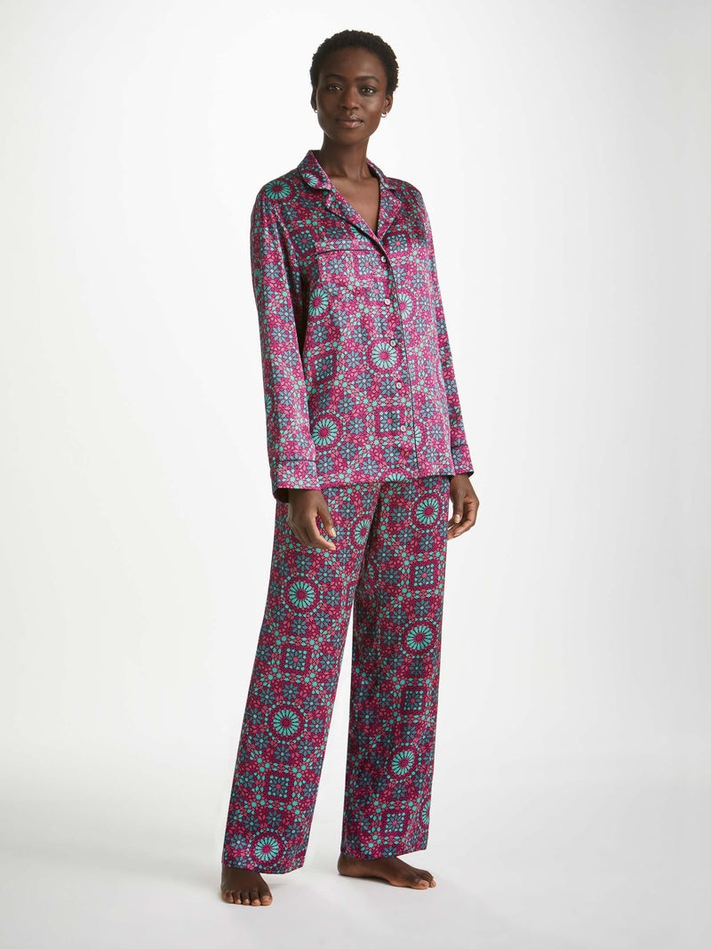 Women's Pyjamas Brindisi 98 Silk Satin Pink - 3