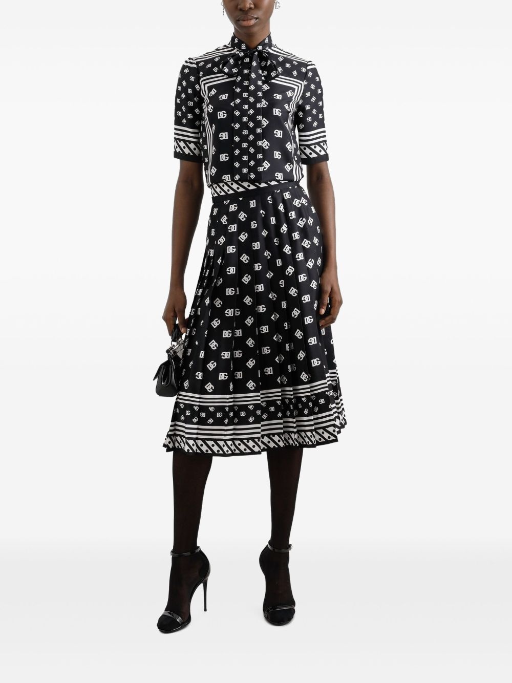 monogram midi skirt - 2