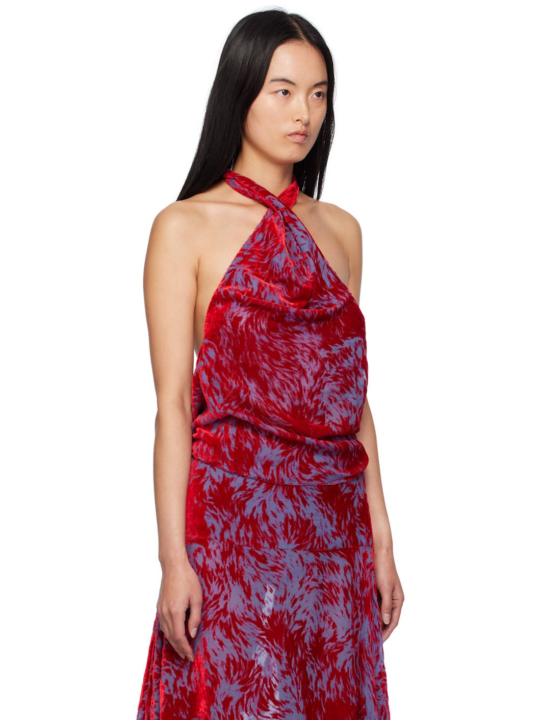 SSENSE Exclusive Red & Purple Twisted Straps Tank Top - 2