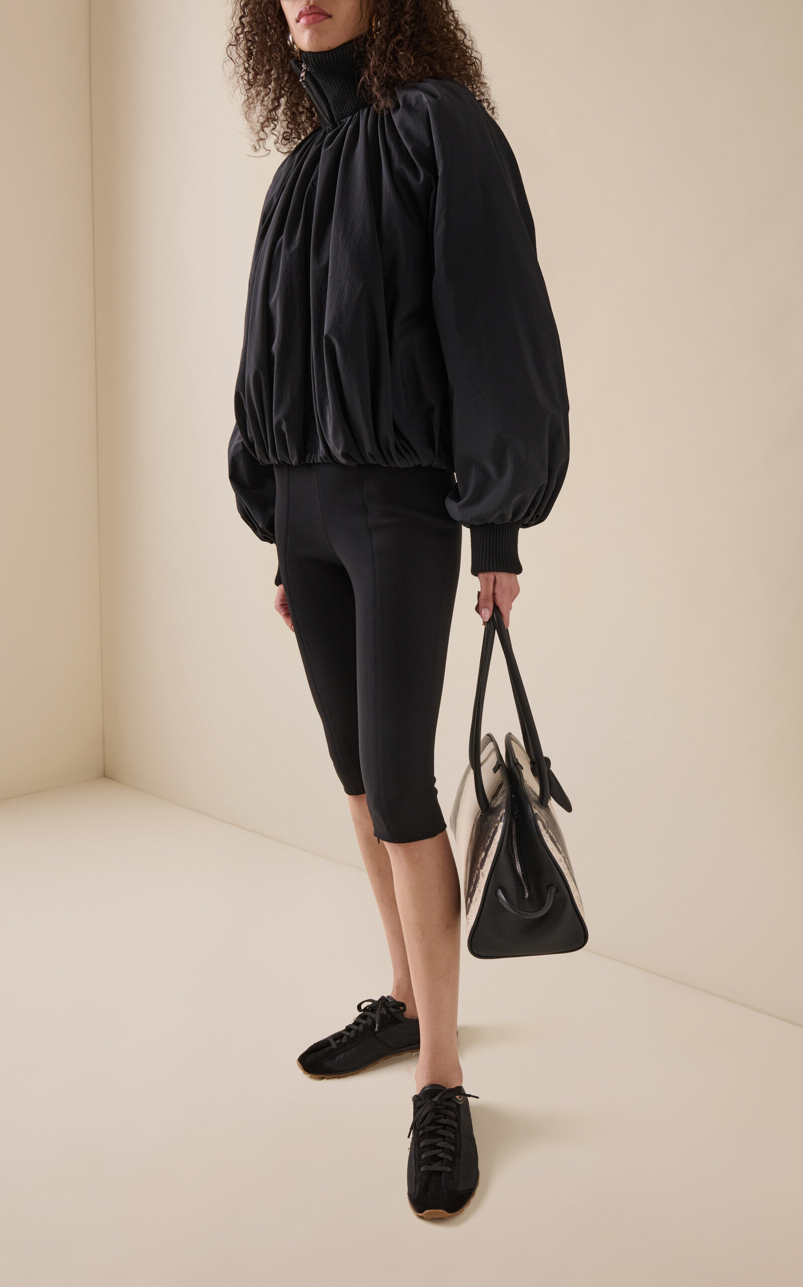 The Tennis Suede-Trimmed Sneakers black - 2