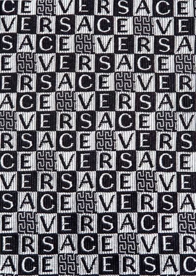 VERSACE Logo Print Silk Tie outlook