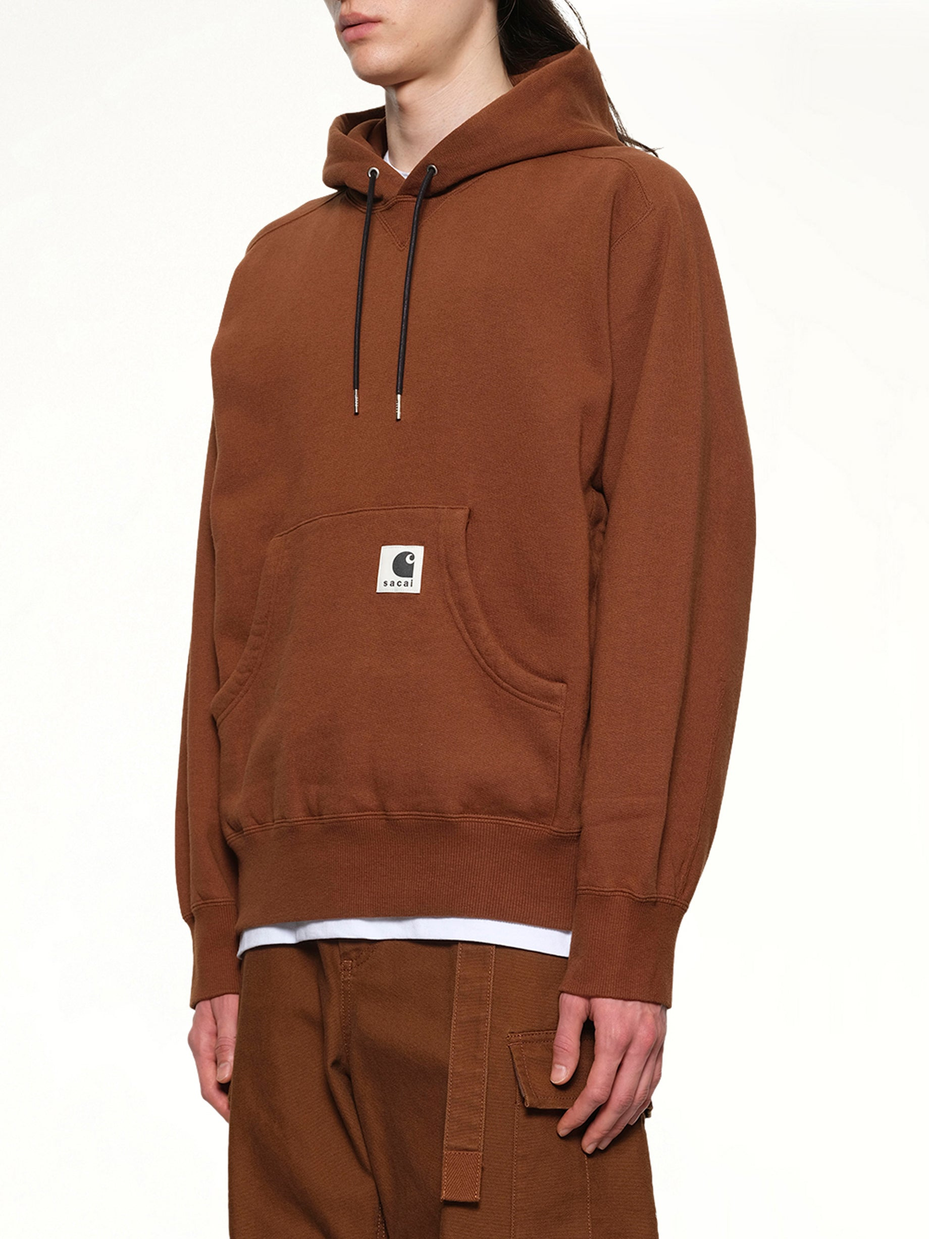 Carhartt WIP Cotton Jersey Hoodie in Dark Beige - 3