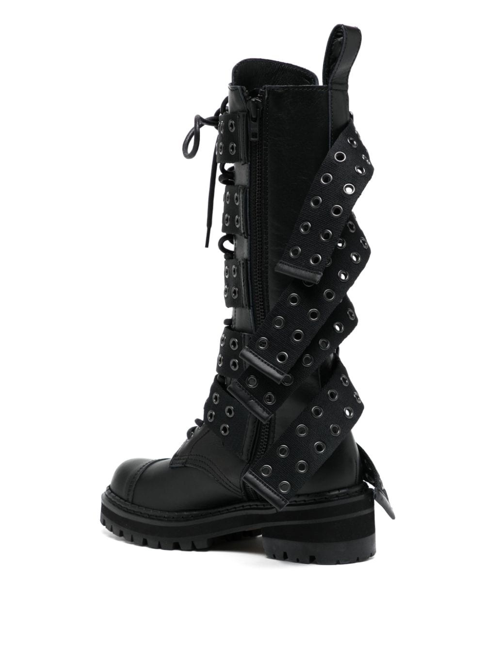 rivet-detail leather boots - 3