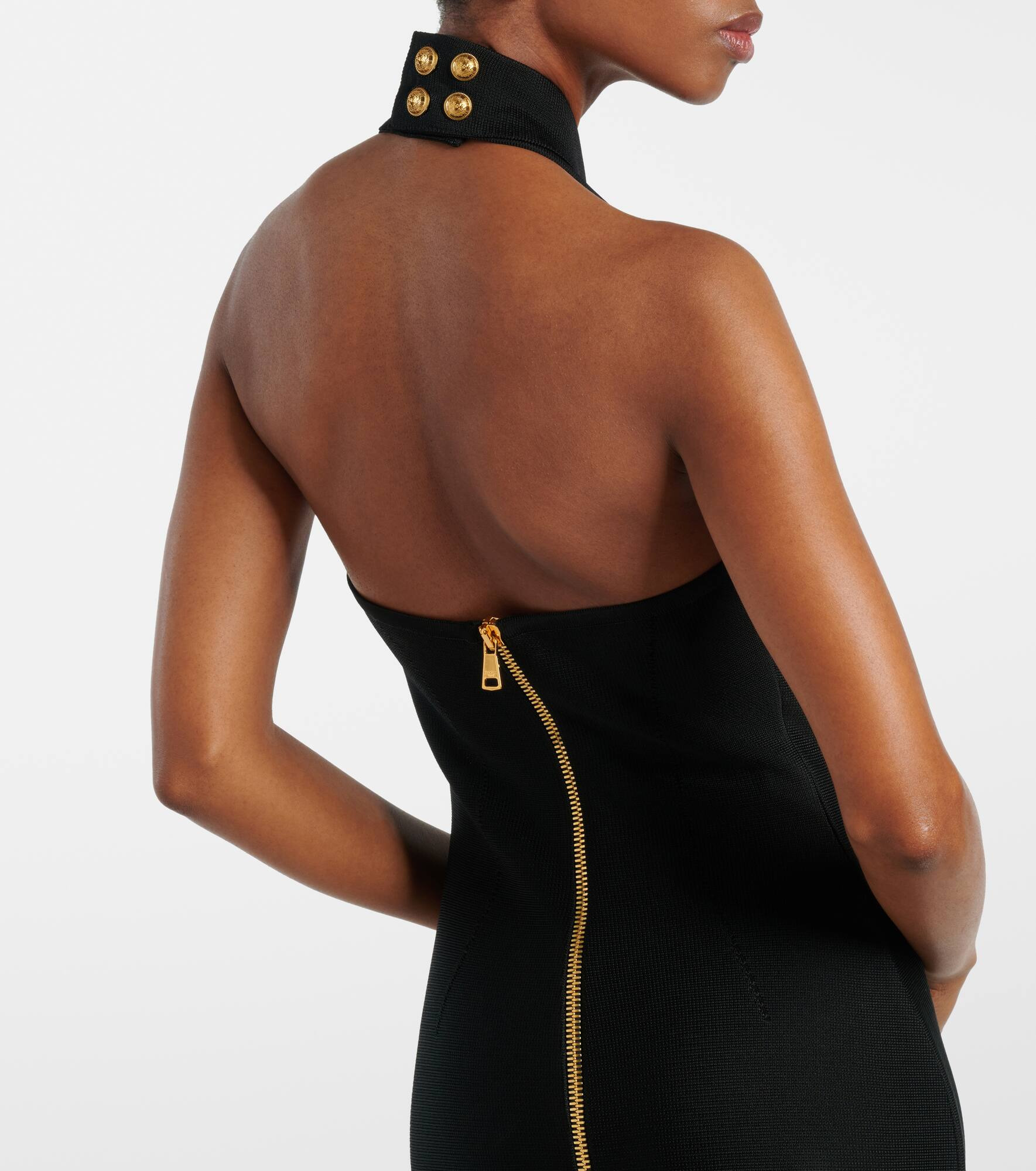 Halterneck open-back blazer dress - 6