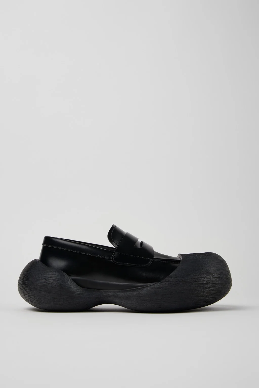 Black Leather Loafers - 1