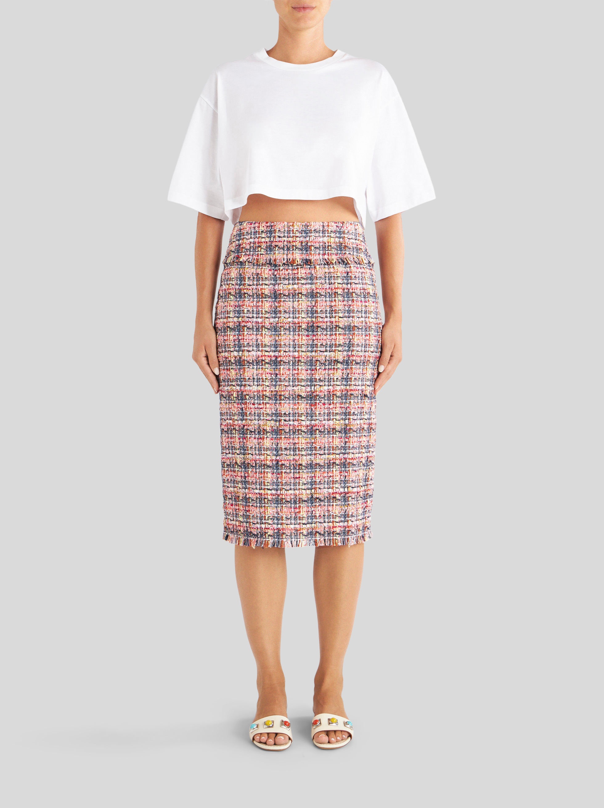 BOUCLÉ SHEATH SKIRT - 3
