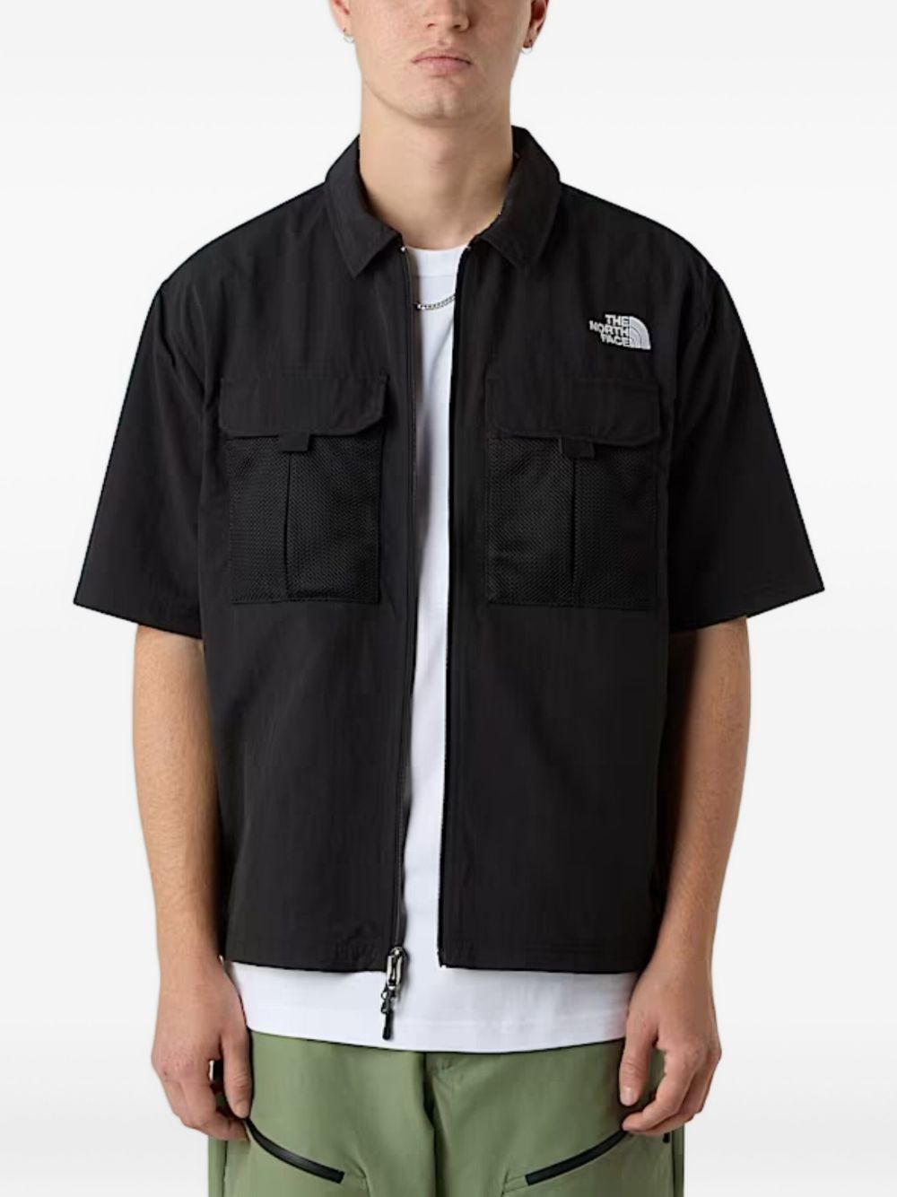 Rager zip-front short-sleeve shirt jacket - 2