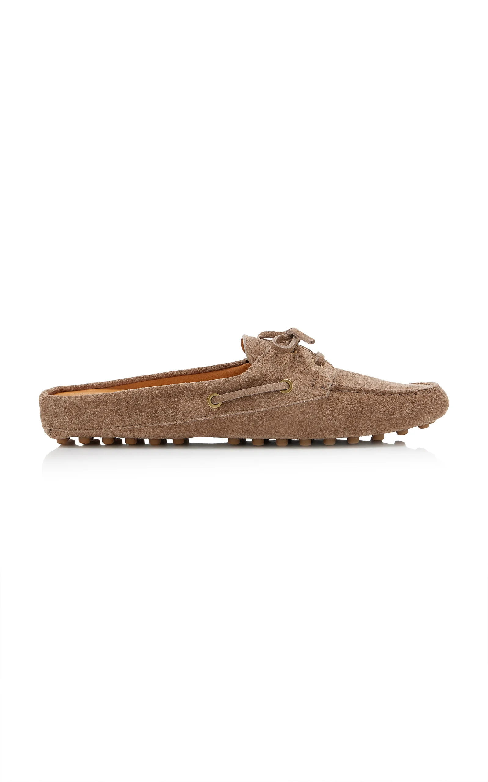 Suede Loafer Mules brown - 1