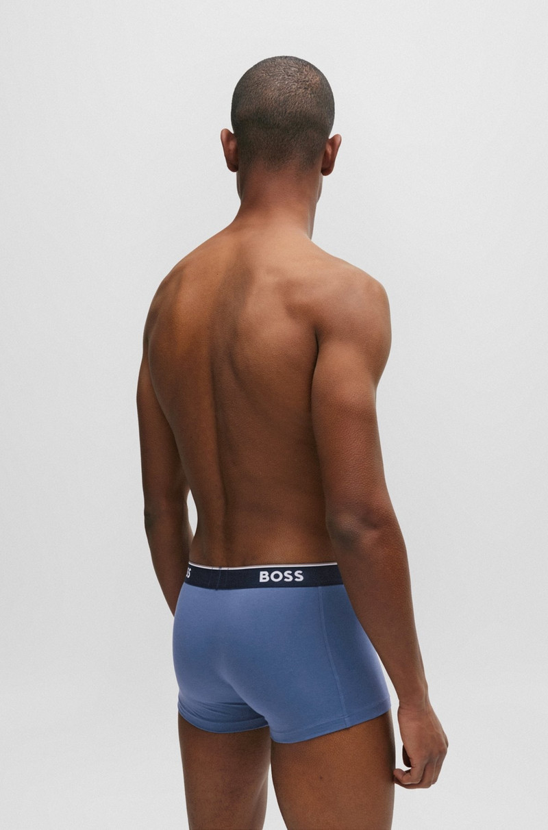 BOSS THREE-PACK OF STRETCH-COTTON TRUNKS WITH LOGO WAISTBANDS outlook