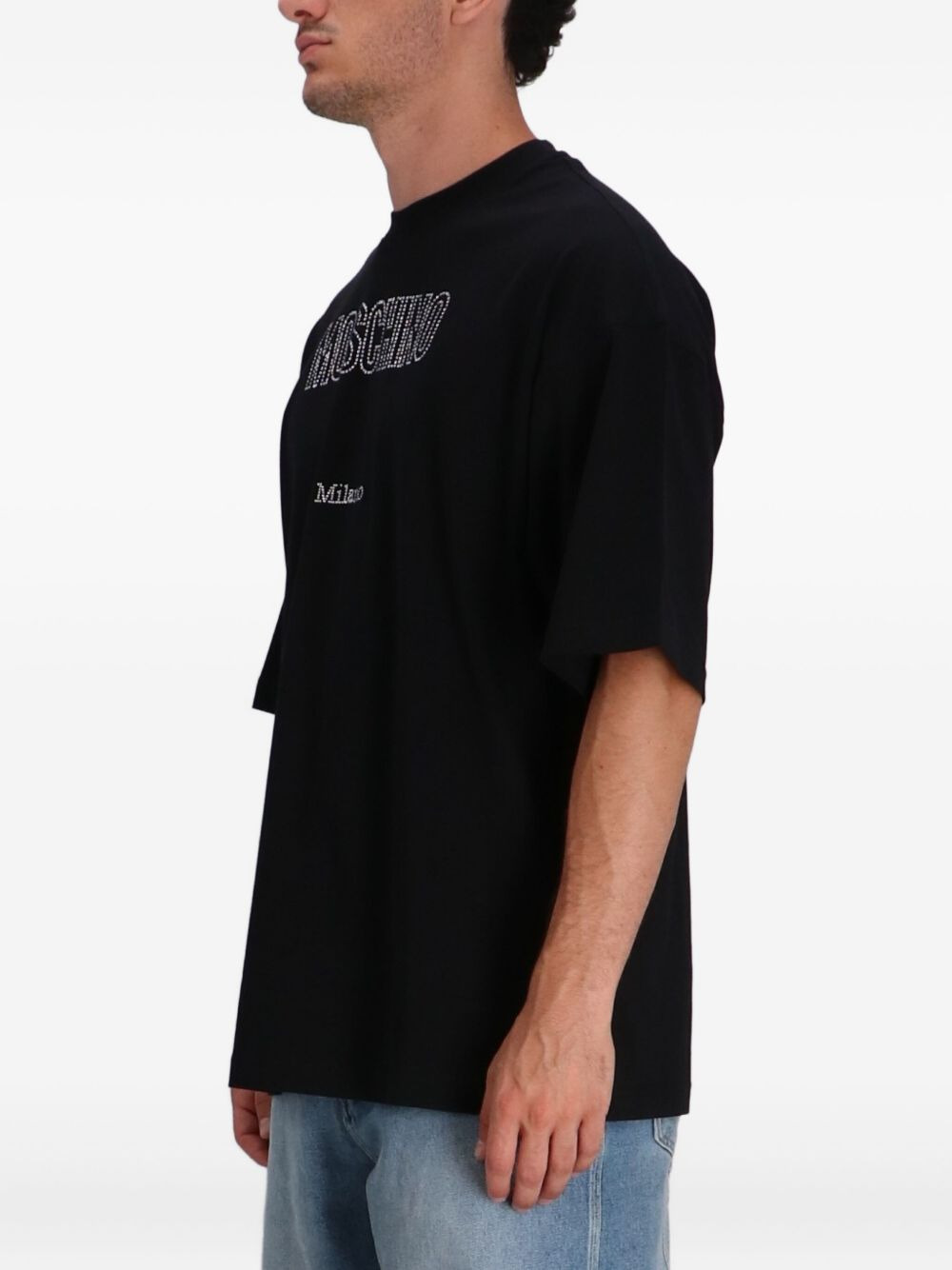 crystal-embellished cotton T-shirt - 3