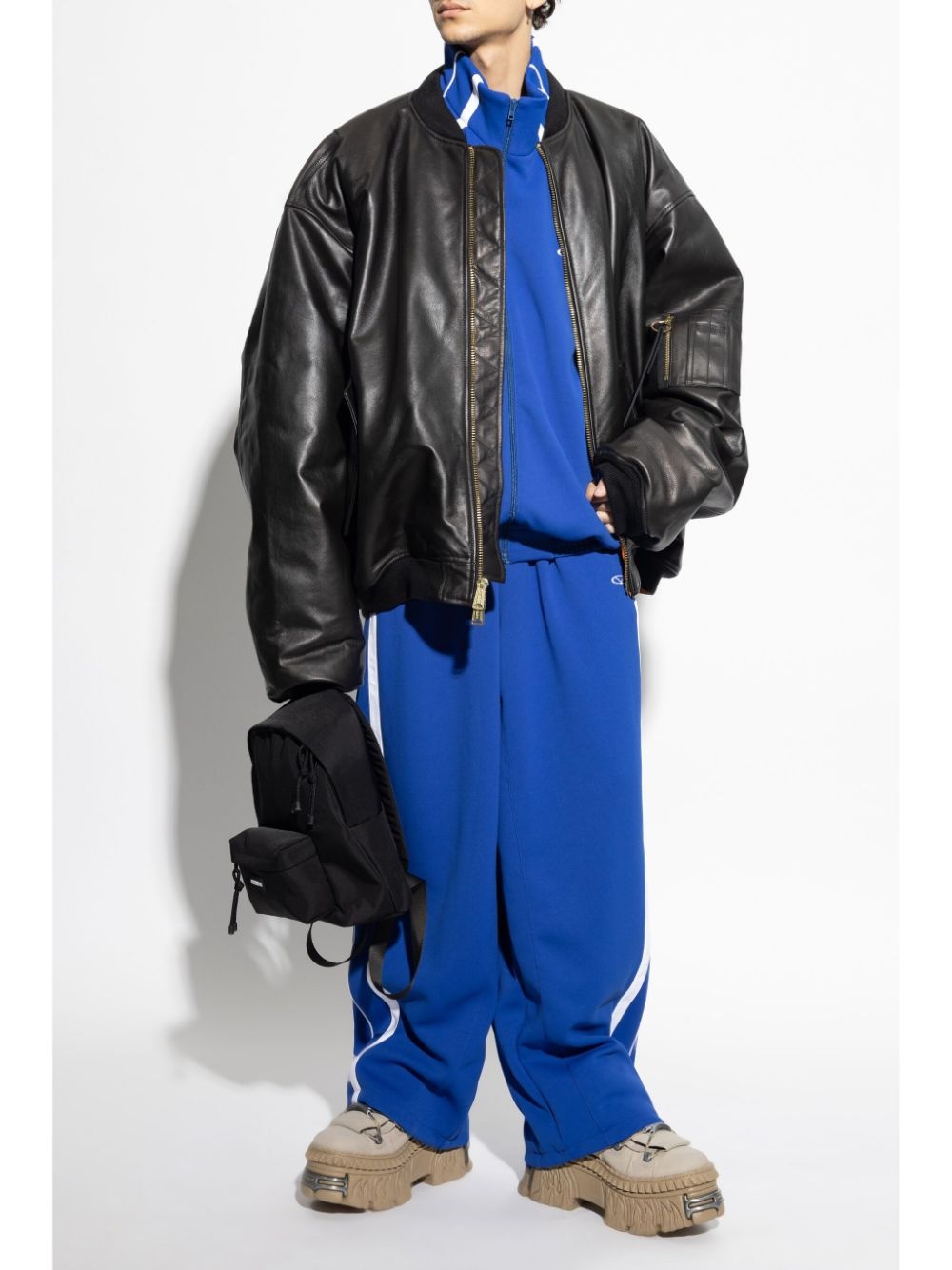 leather bomber jacket - 2