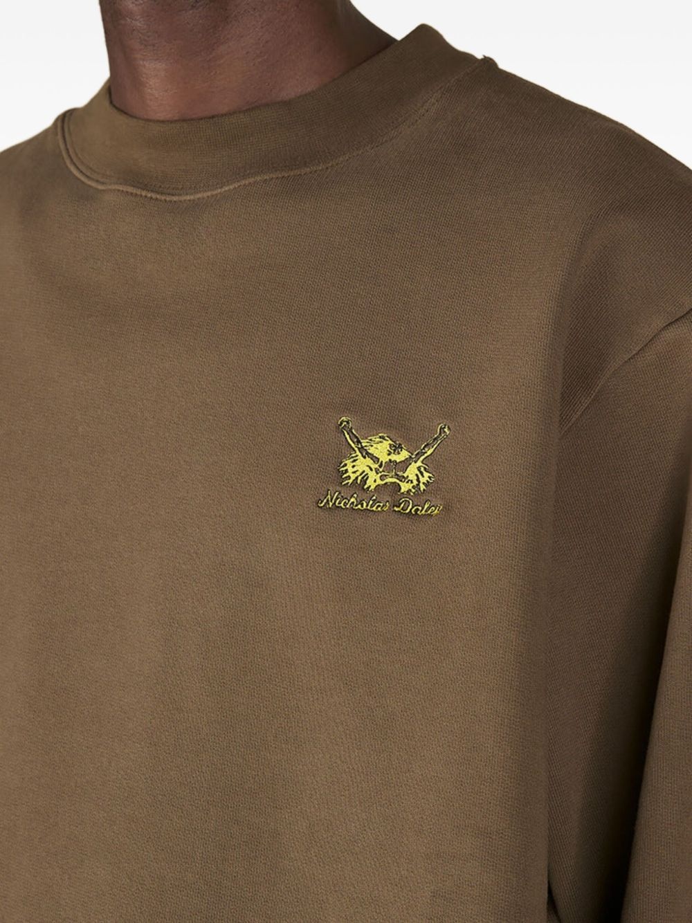 embroidered-logo sweatshirt - 4