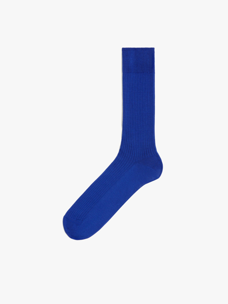 BLUE COTTON BLEND SOCKS 1