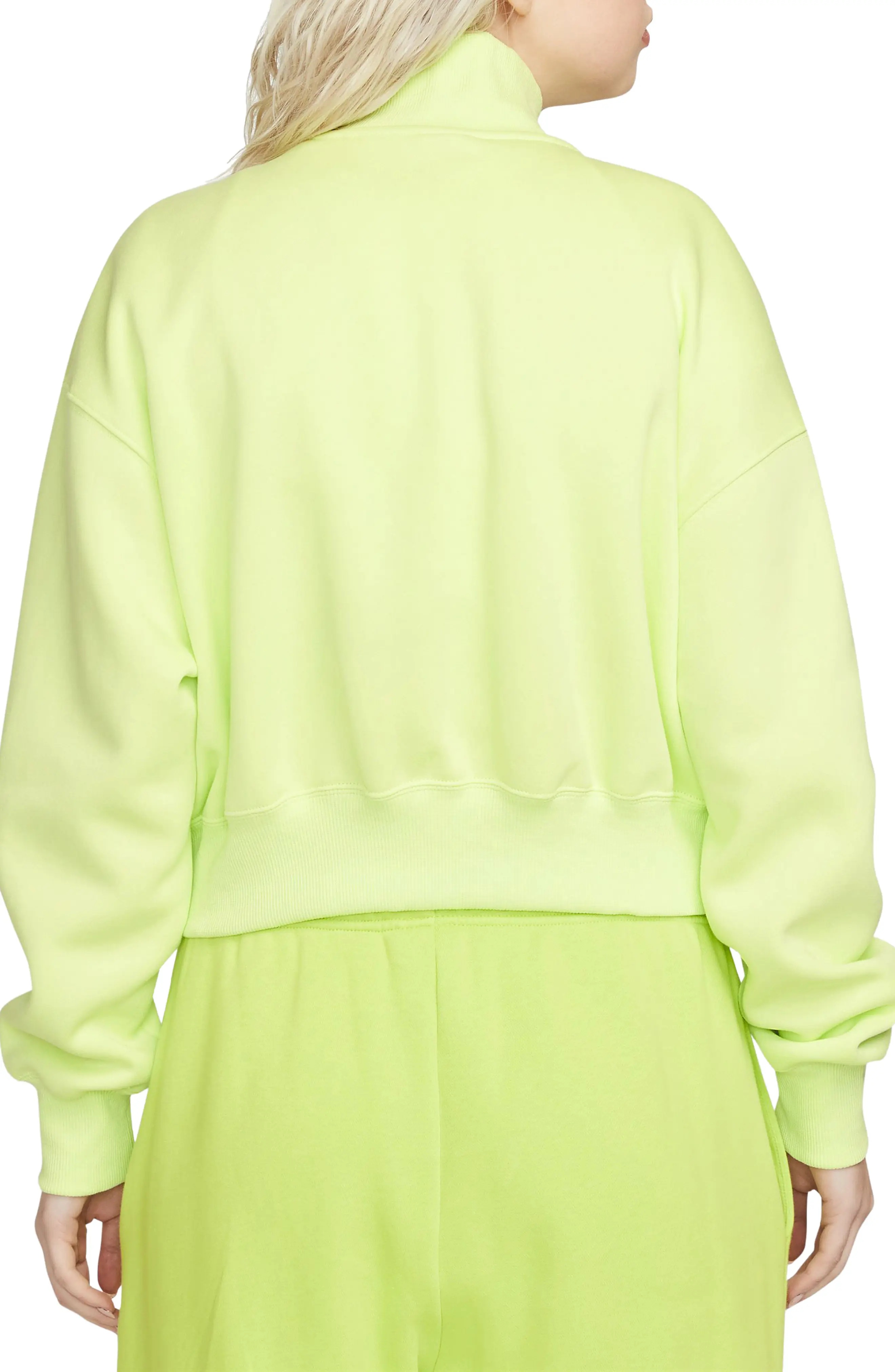 Sportswear Phoenix Fleece Crop Sweatshirt in Lt Lemon Twist/Sail - 2