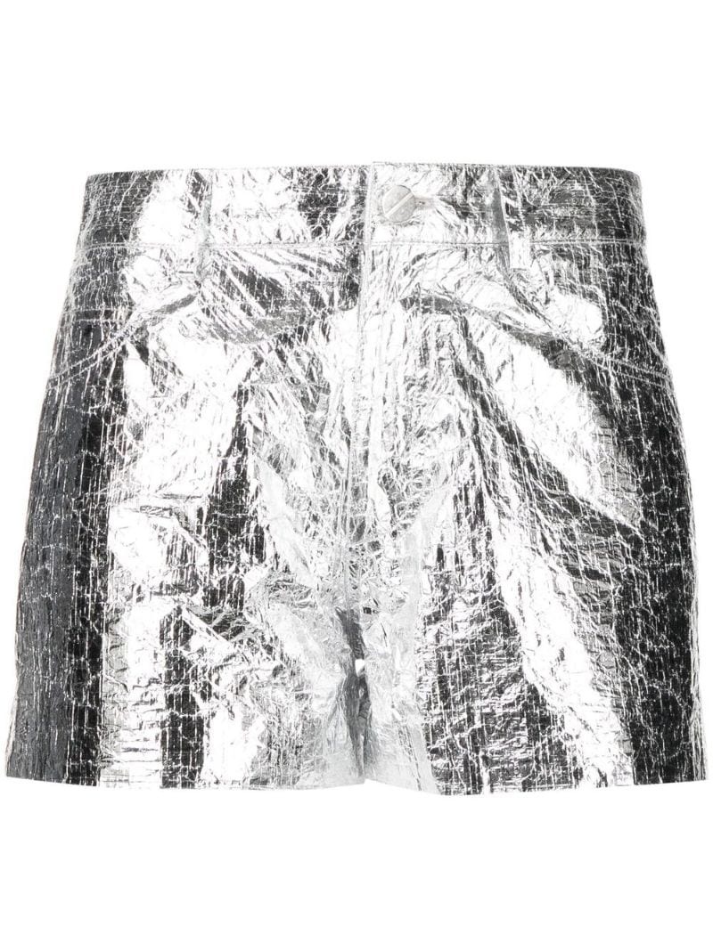 metallic mini skirt - 1