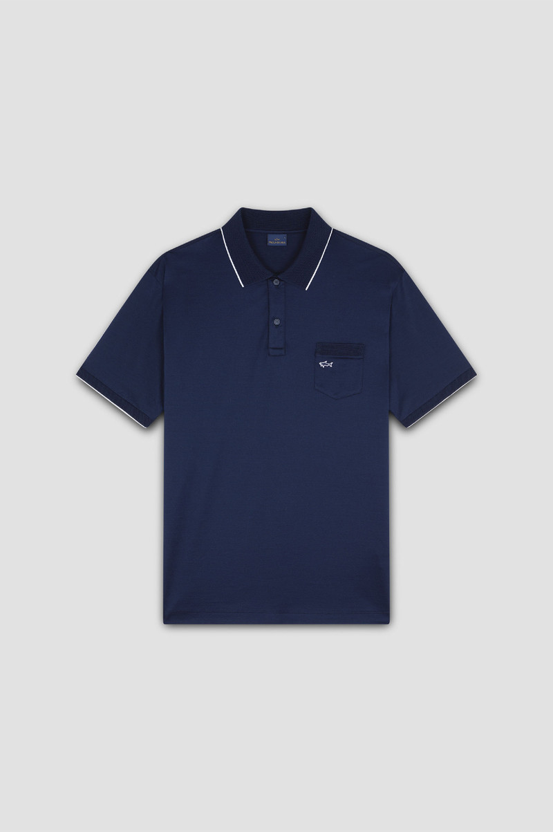 PERLÉ COTTON POLO WITH POCKET - 1