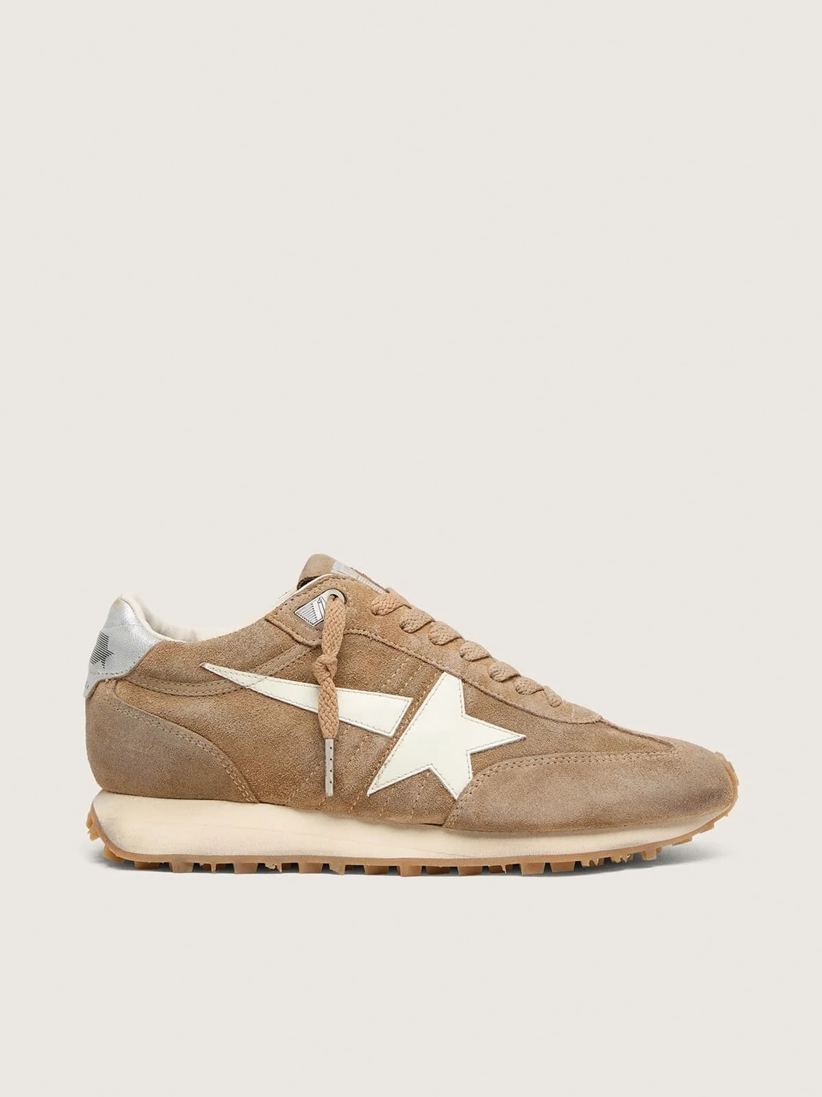 Women’s Marathon in tobacco suede with white star - 1