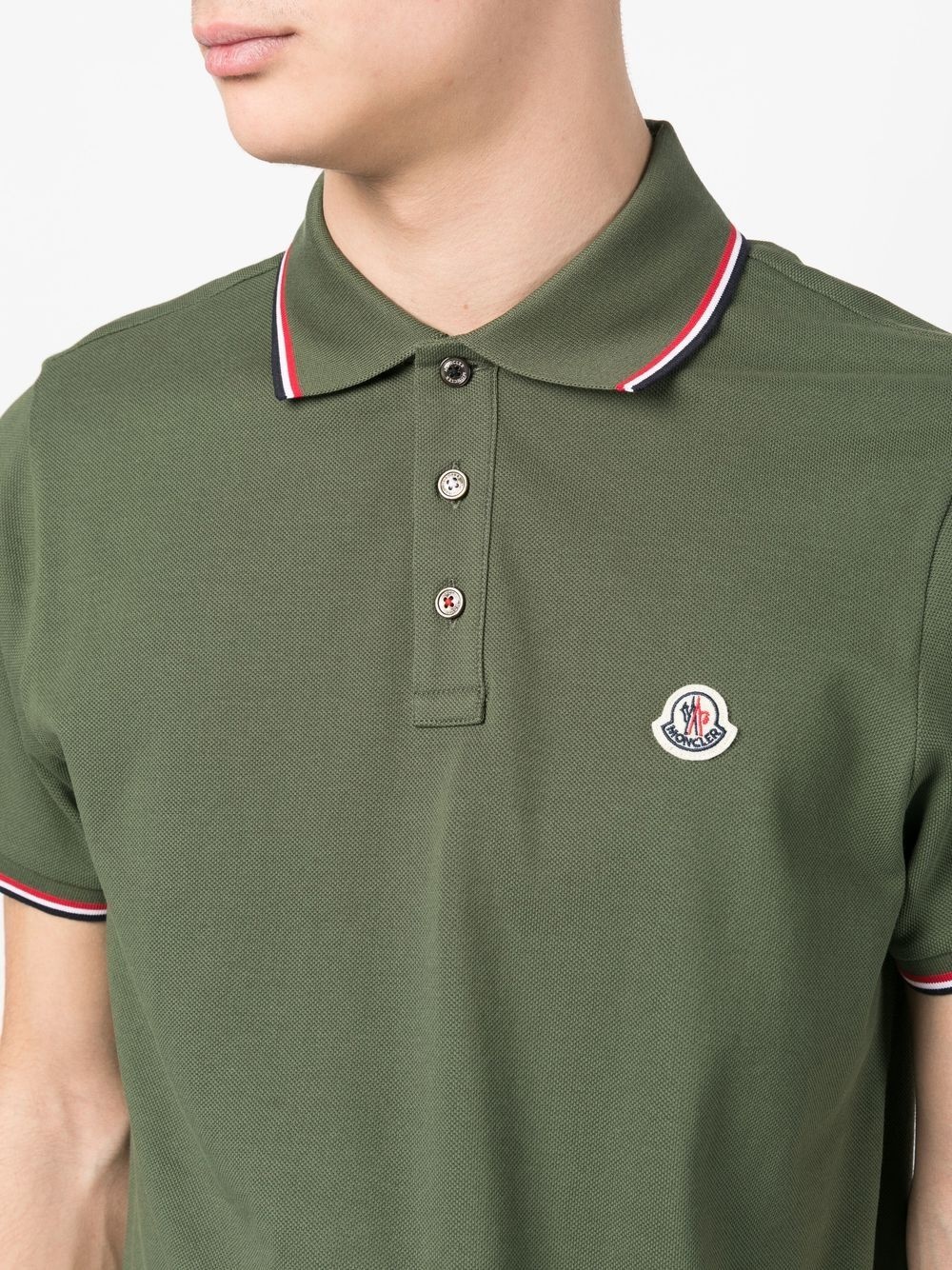chest logo-patch detail polo shirt - 5