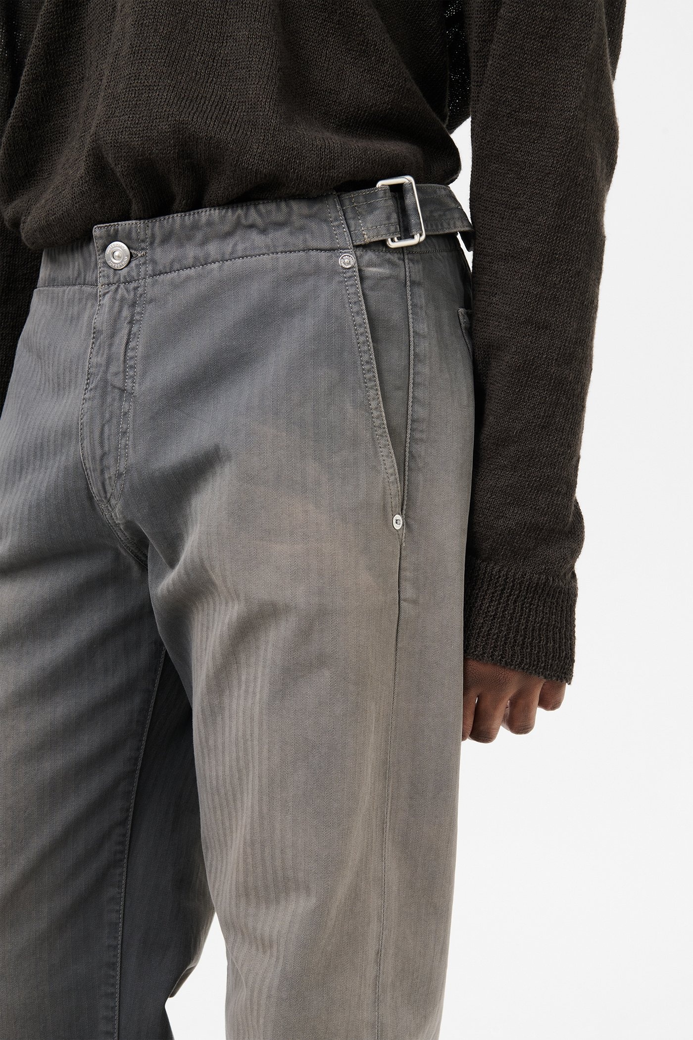 Trucker Trouser French Sun Faded Herringbone - 4