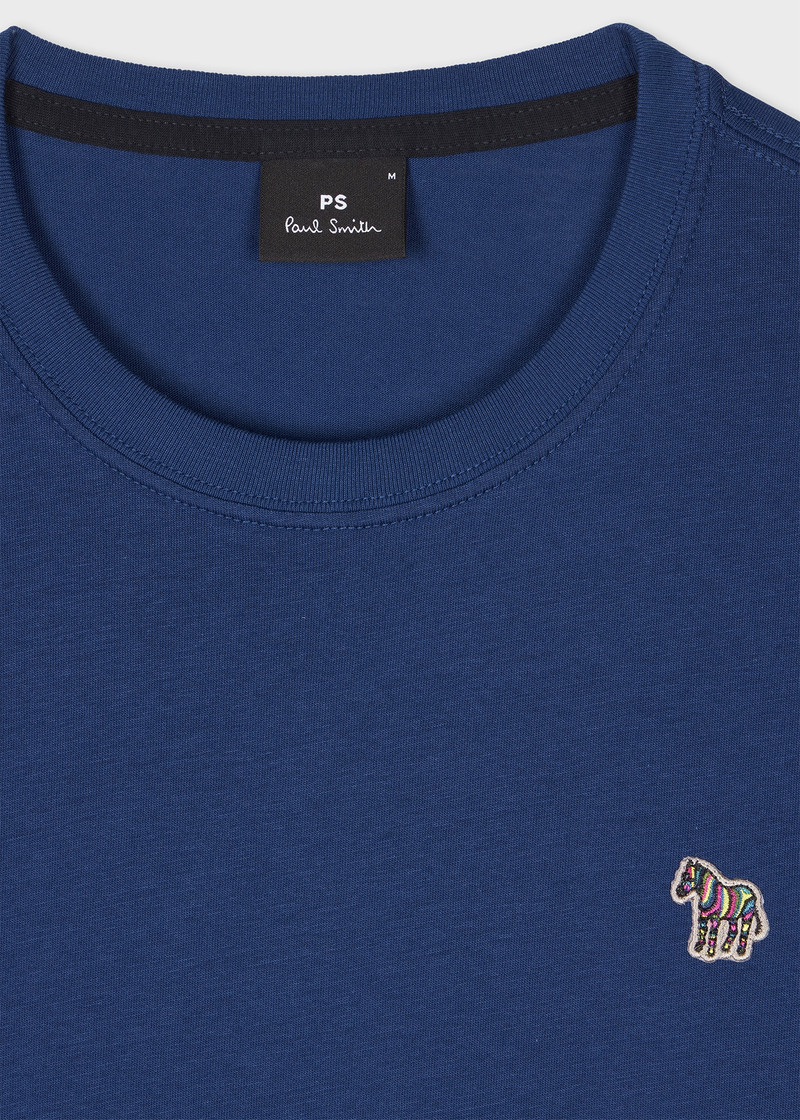 Paul Smith Royal Blue Organic Cotton Zebra Logo T-Shirt outlook