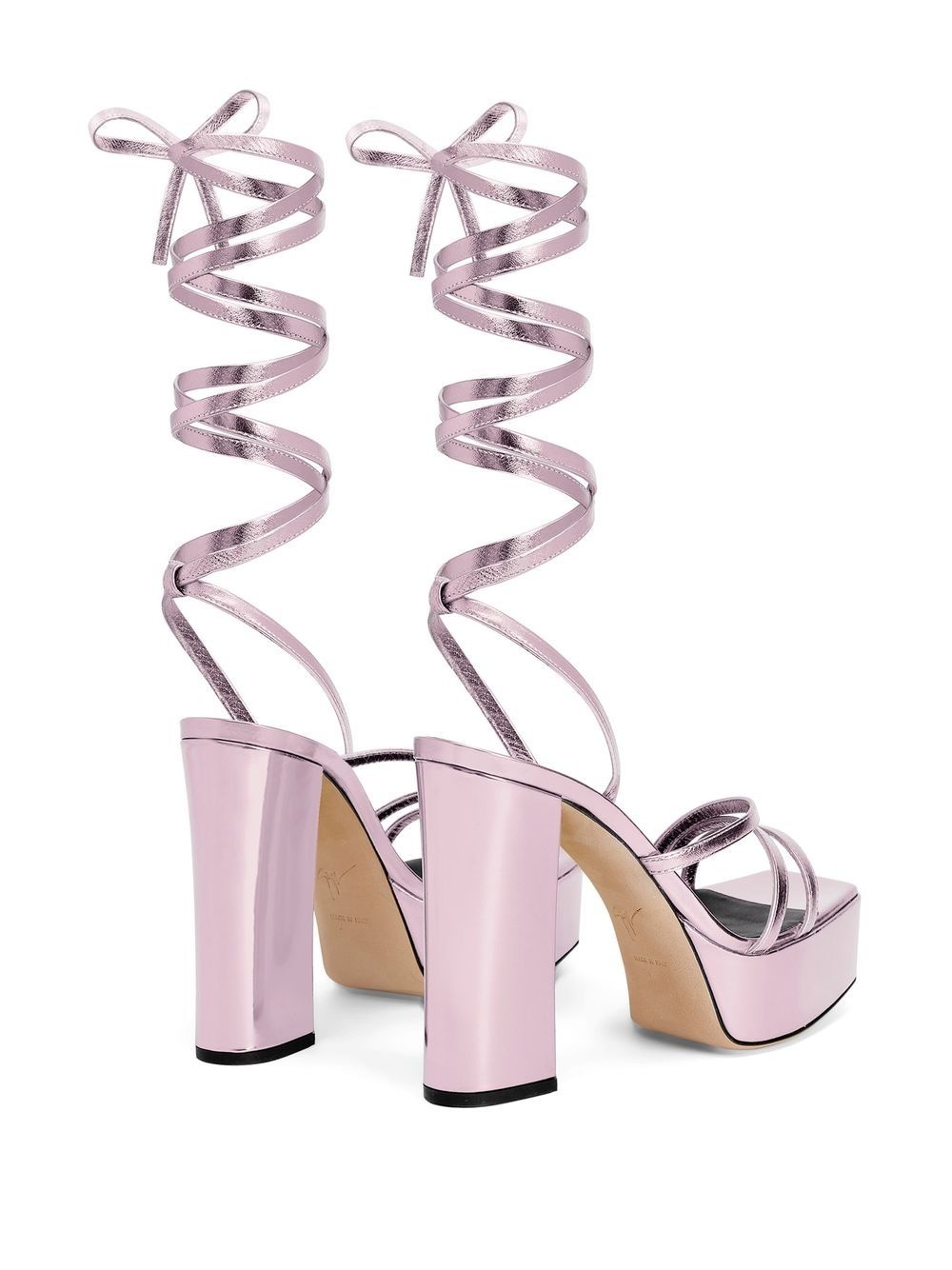 Flavienne laminated leather 120mm sandals - 3