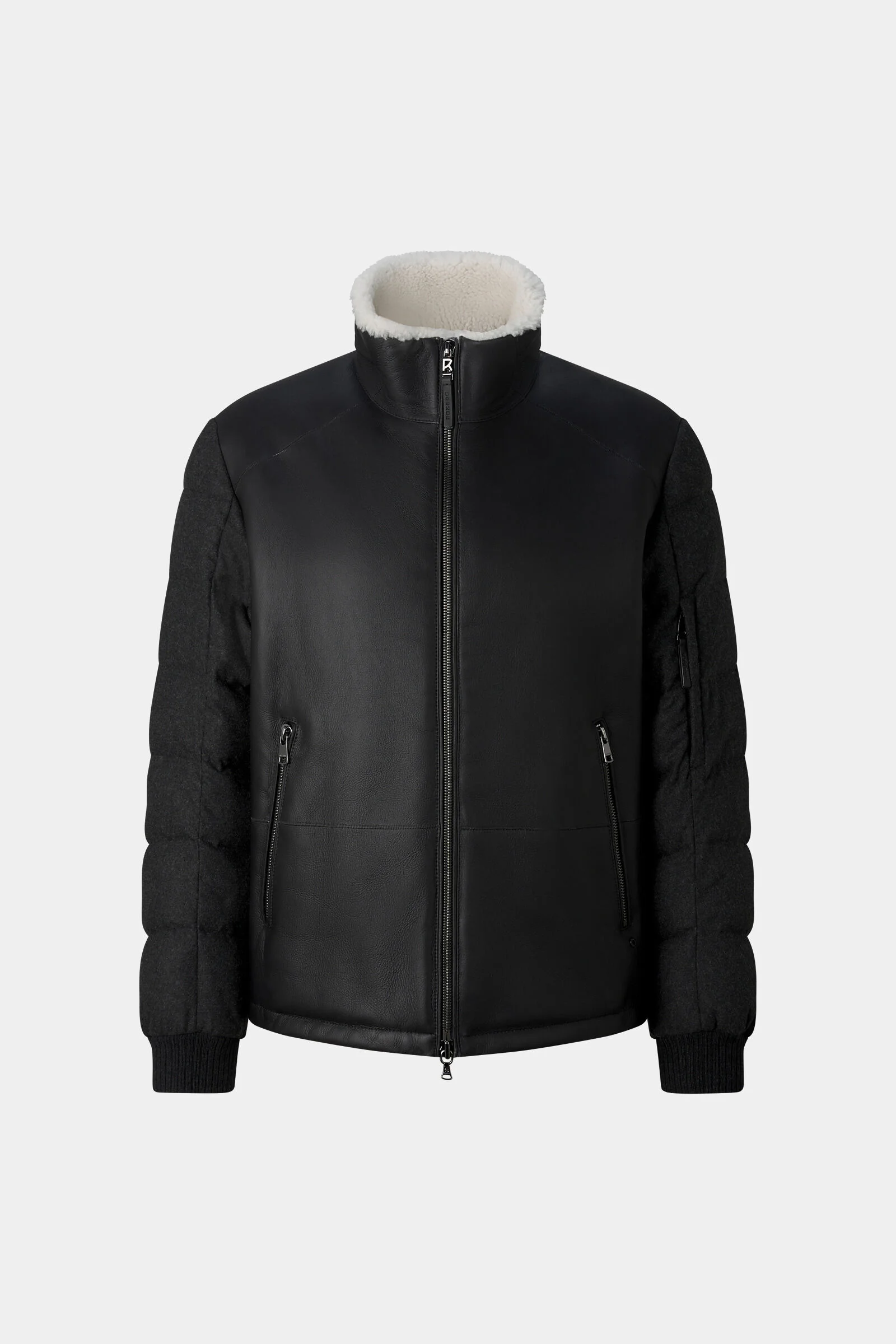 Aleco Quilted Leather Jacket in Black - 1