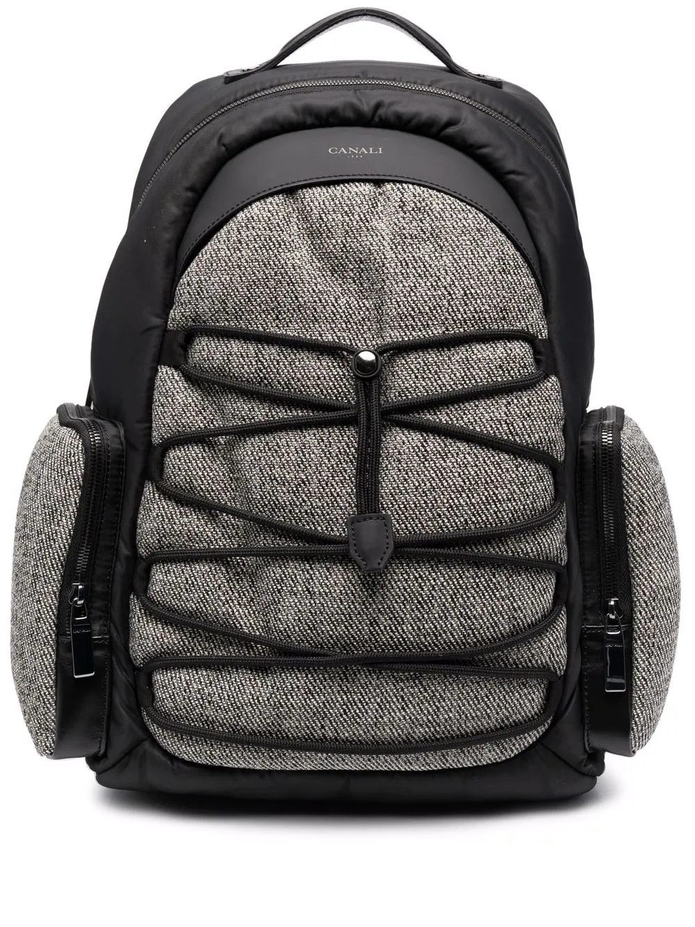 contrast-panel padded backpack - 1