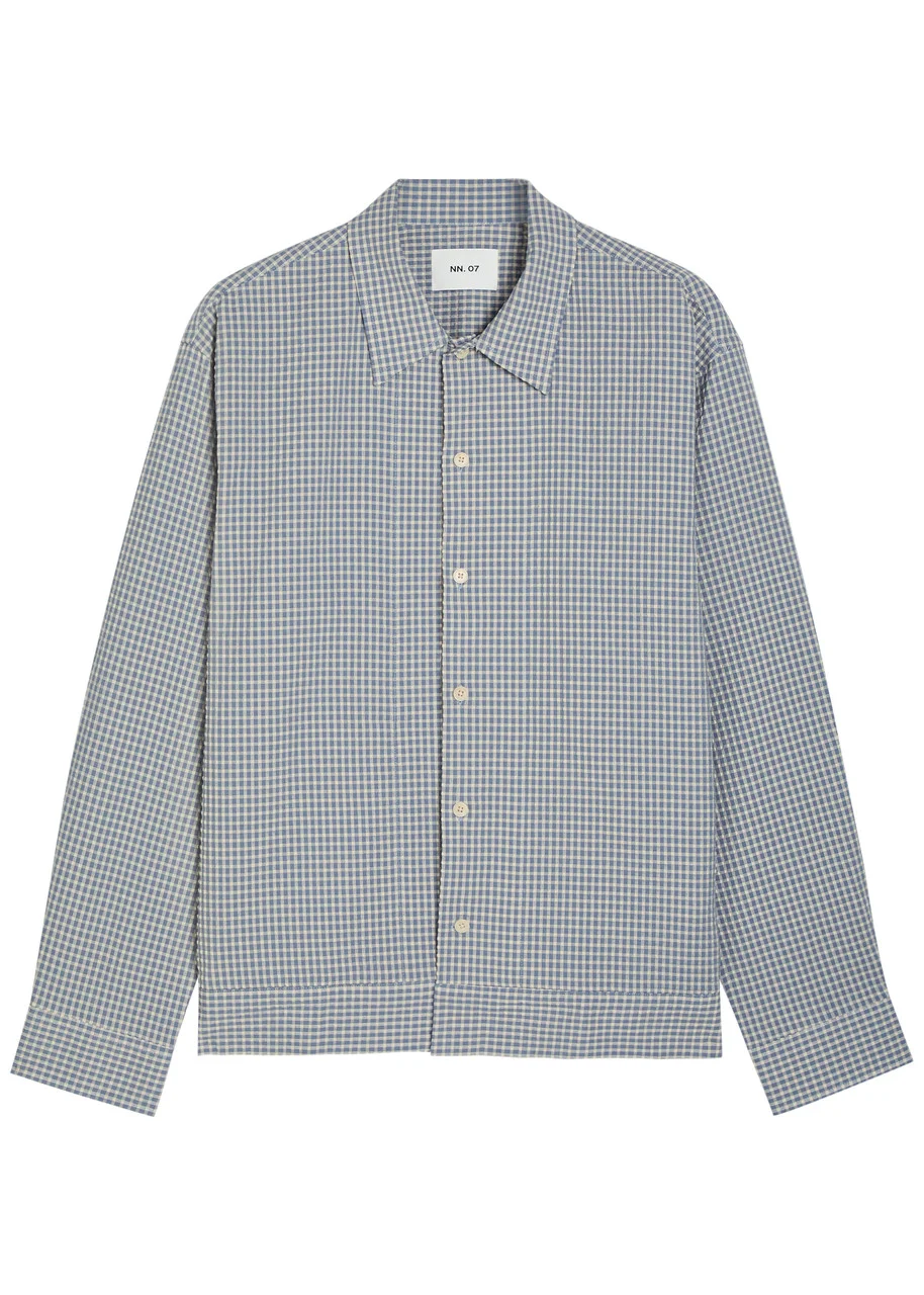 NN07 Reed Checked Stretch-cotton Overshirt - 1