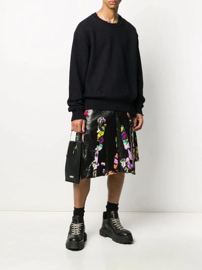 Comme des Garçons Homme Plus coated panelled shorts outlook