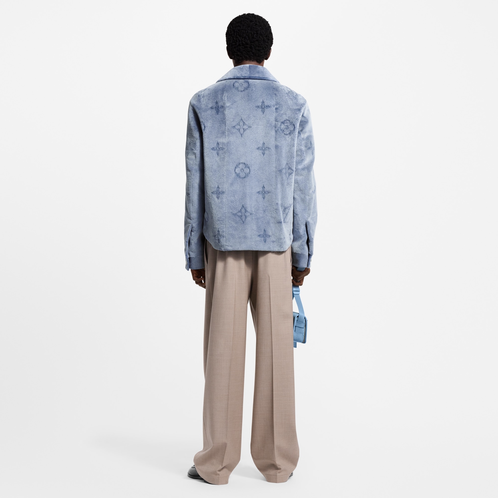 Mink Perforated Monogram Overshirt - 3