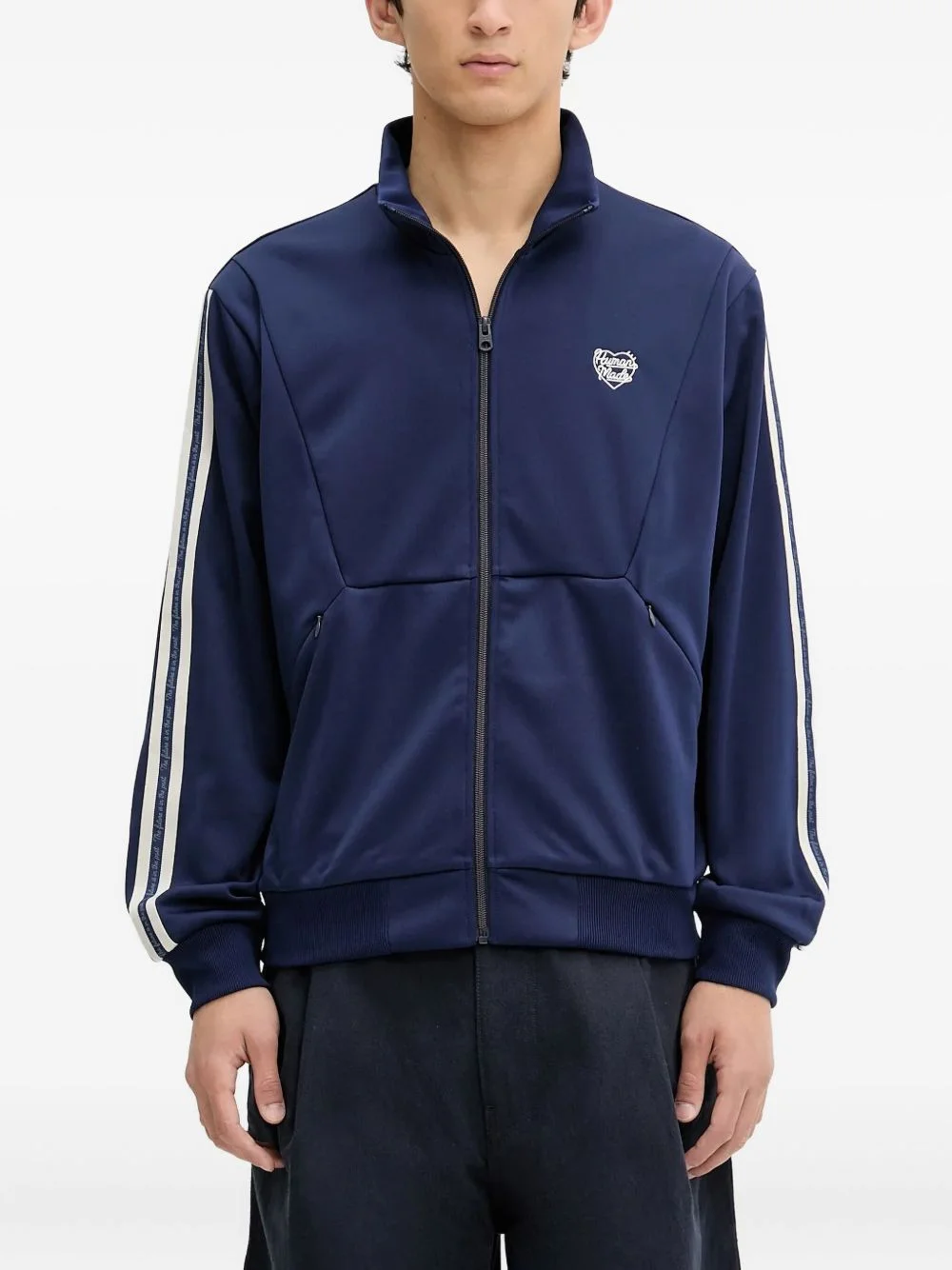 panelled stripe track jacket - 1